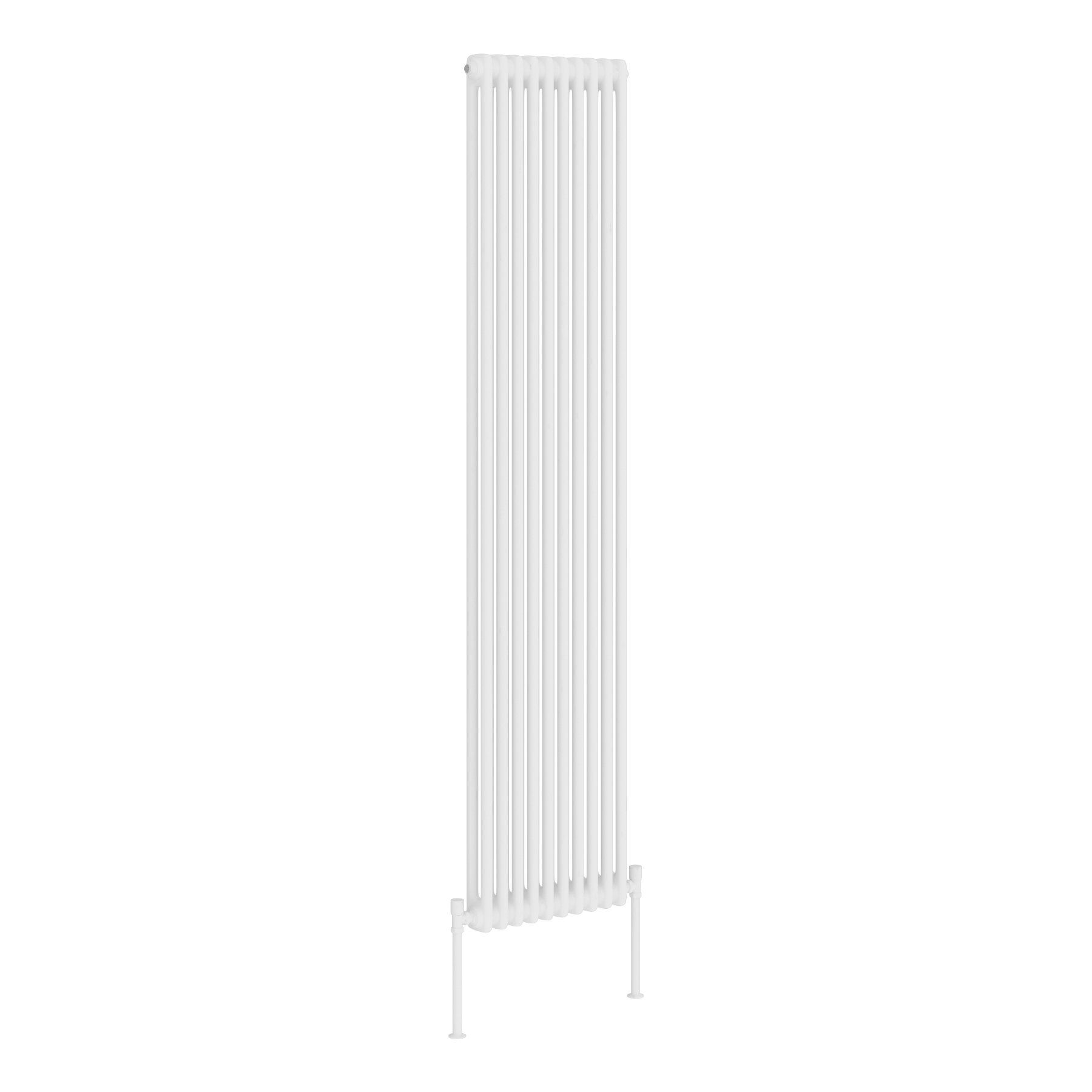 Fluxx White Vertical Double Column Radiator - 1800 x 470mm