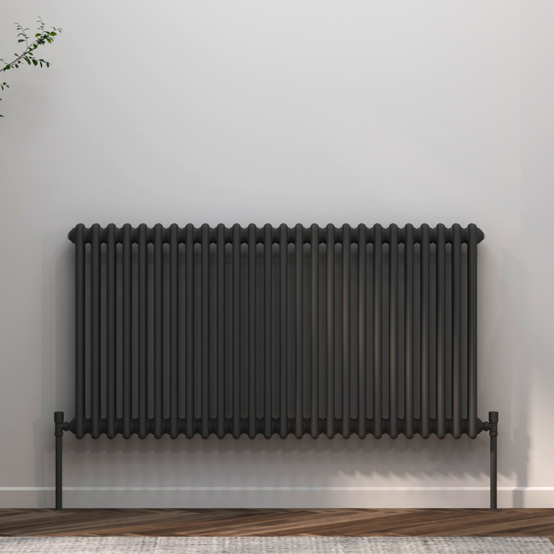 Radiance Anthracite Horizontal Triple Column Radiator - 600 x 1190mm