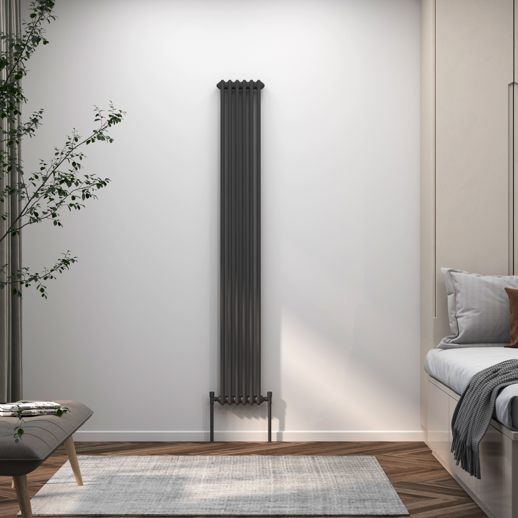 Fluxx Vertical Anthracite Triple Column Radiators