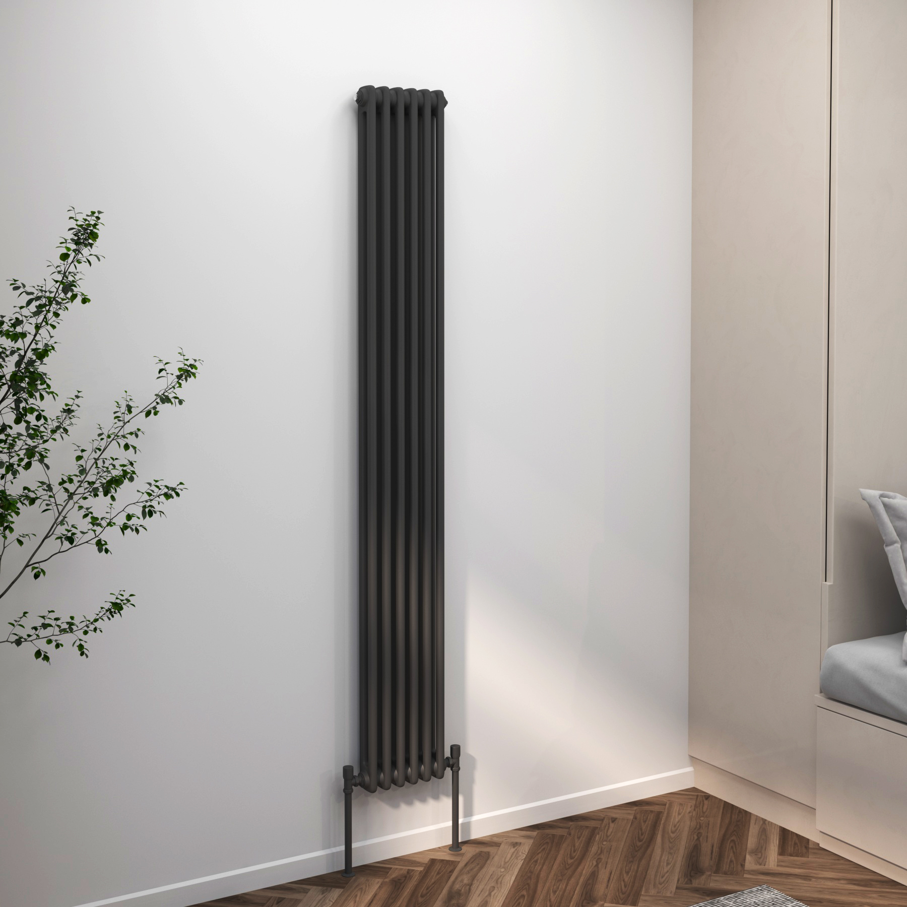 Fluxx Vertical Anthracite Triple Column Radiators