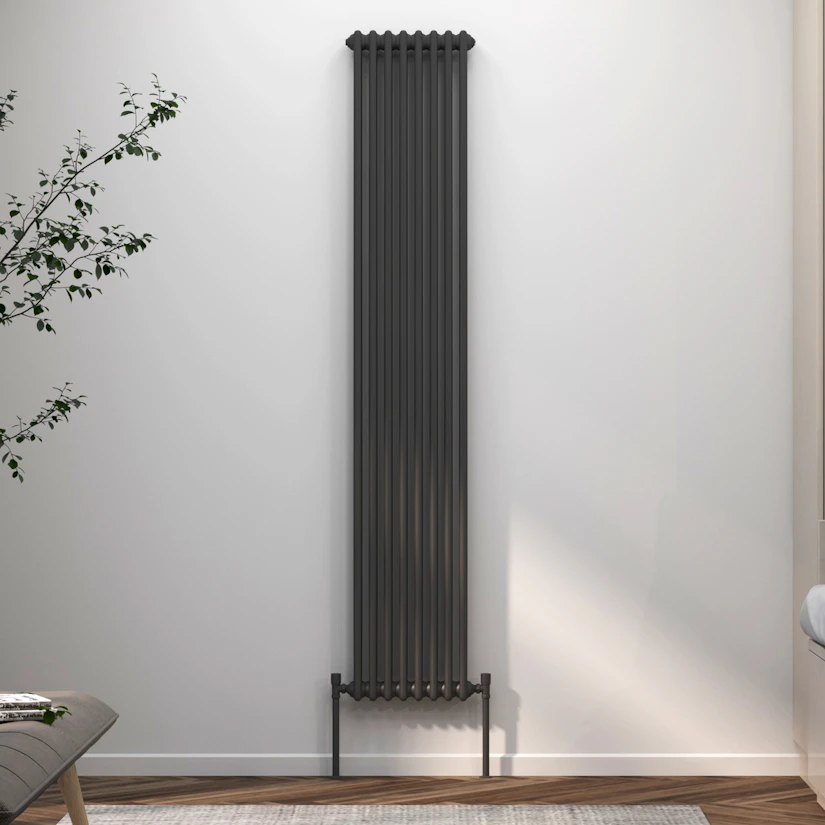 Colour Column Radiator Fluxx Anthracite Vertical Double Column Radiator - 1800 x 380mm | Royal ...