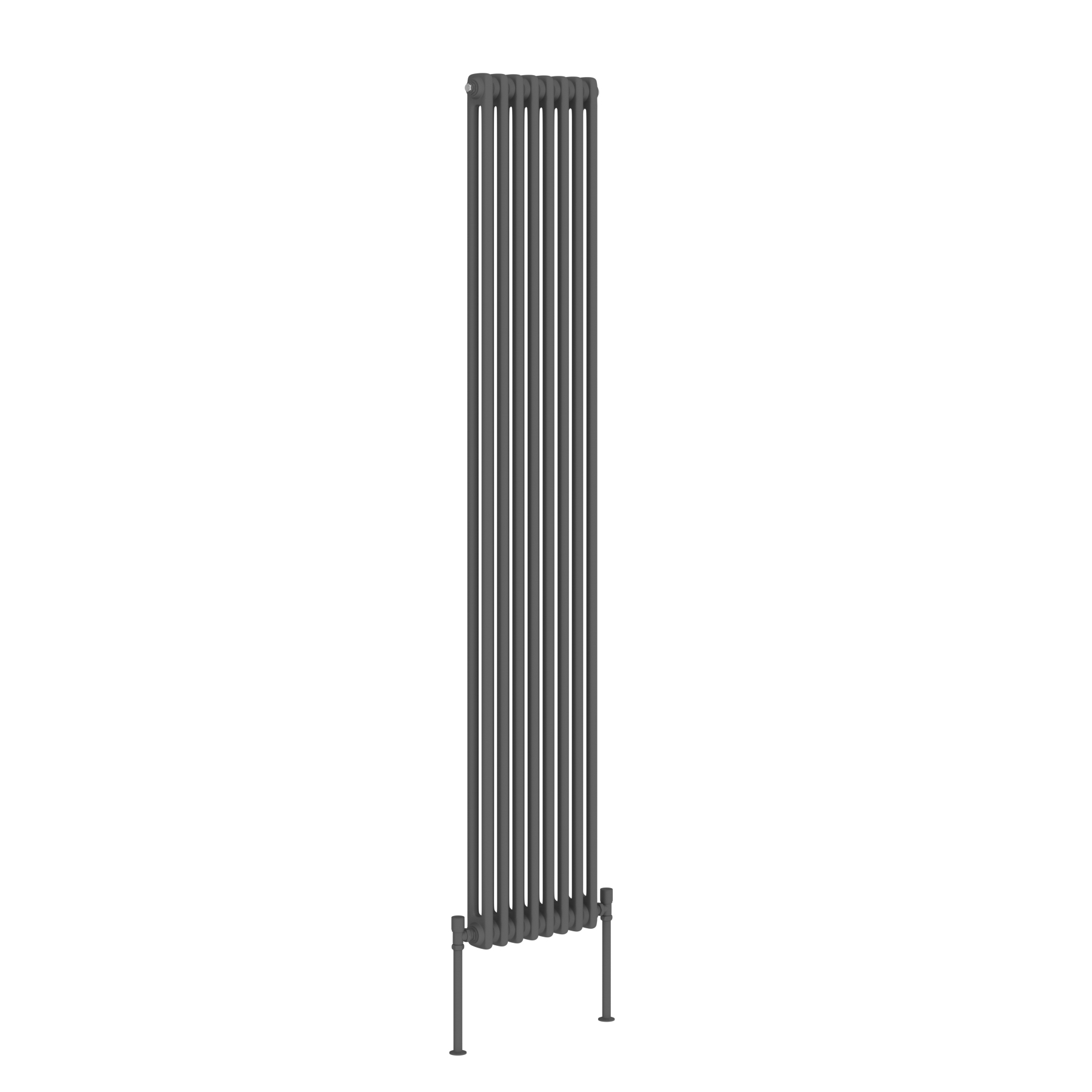 Fluxx Anthracite Vertical Double Column Radiator - 1800 x 380mm
