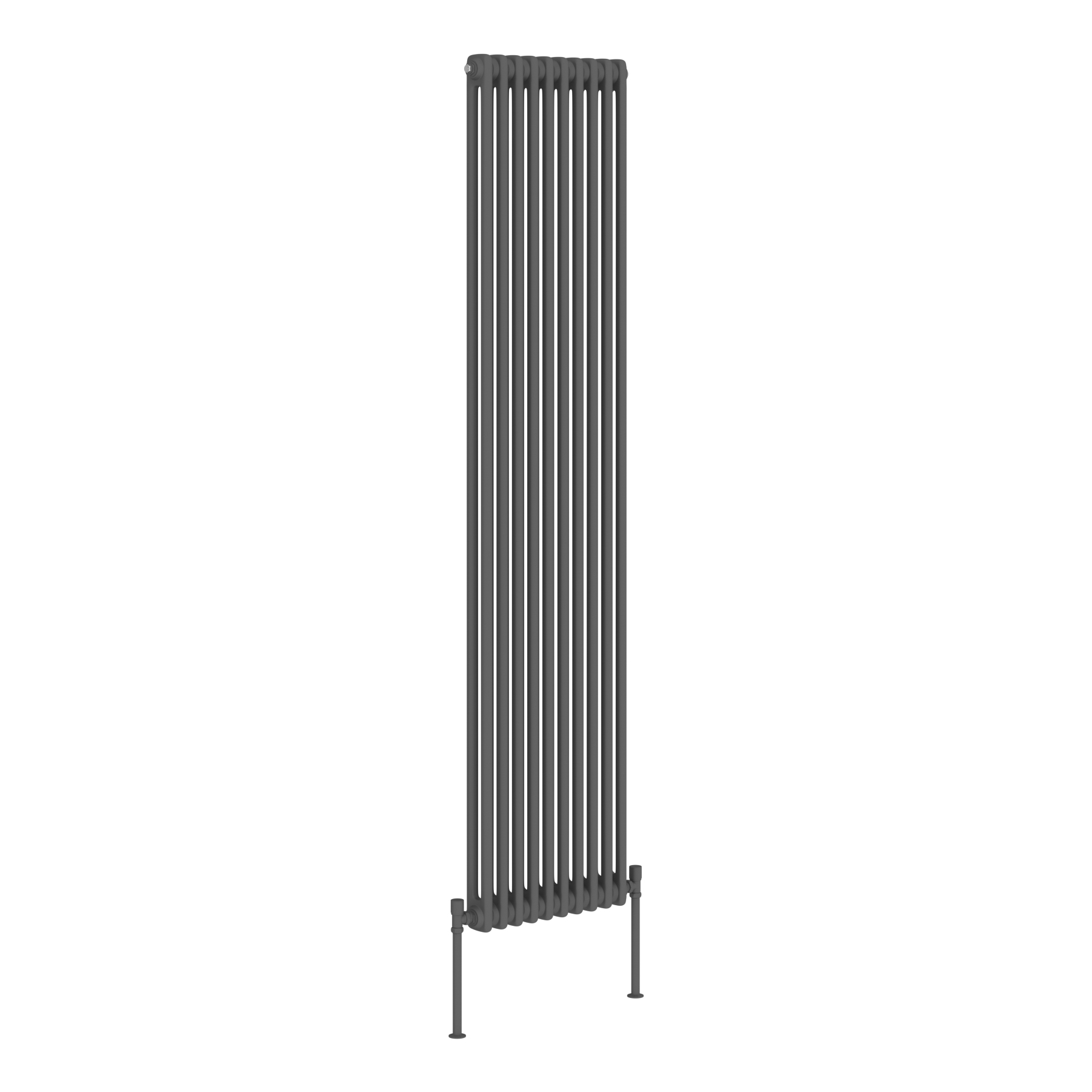 Fluxx Anthracite Vertical Double Column Radiator - 1800 x 470mm