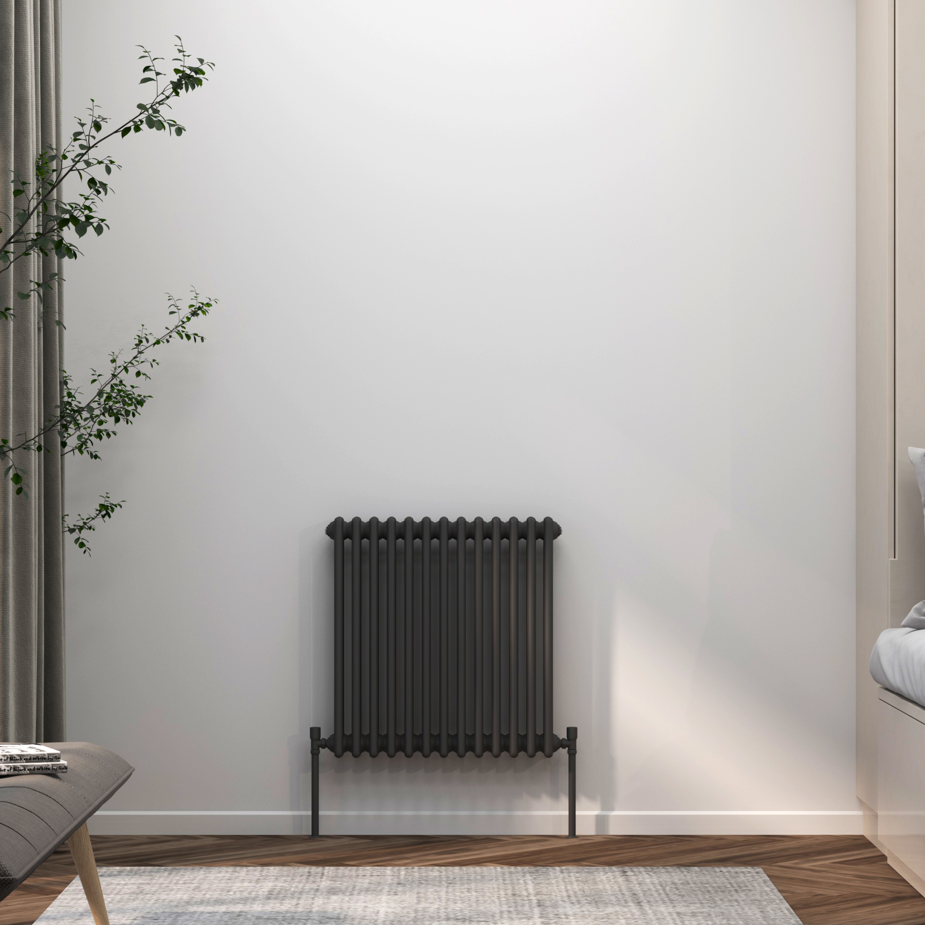 Fluxx Horizontal Anthracite Triple Column Radiators