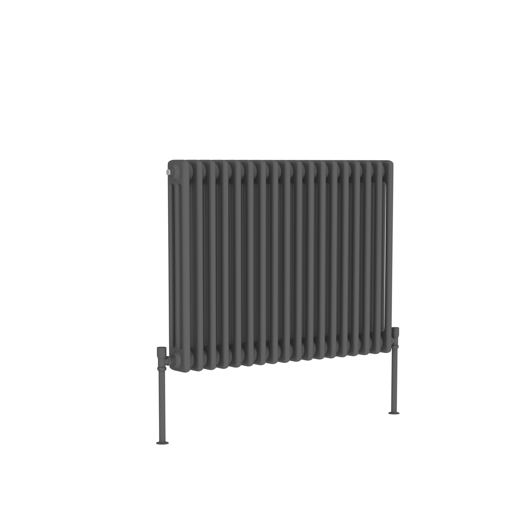 Fluxx Anthracite Horizontal Triple Column Radiator - 600 x 830mm