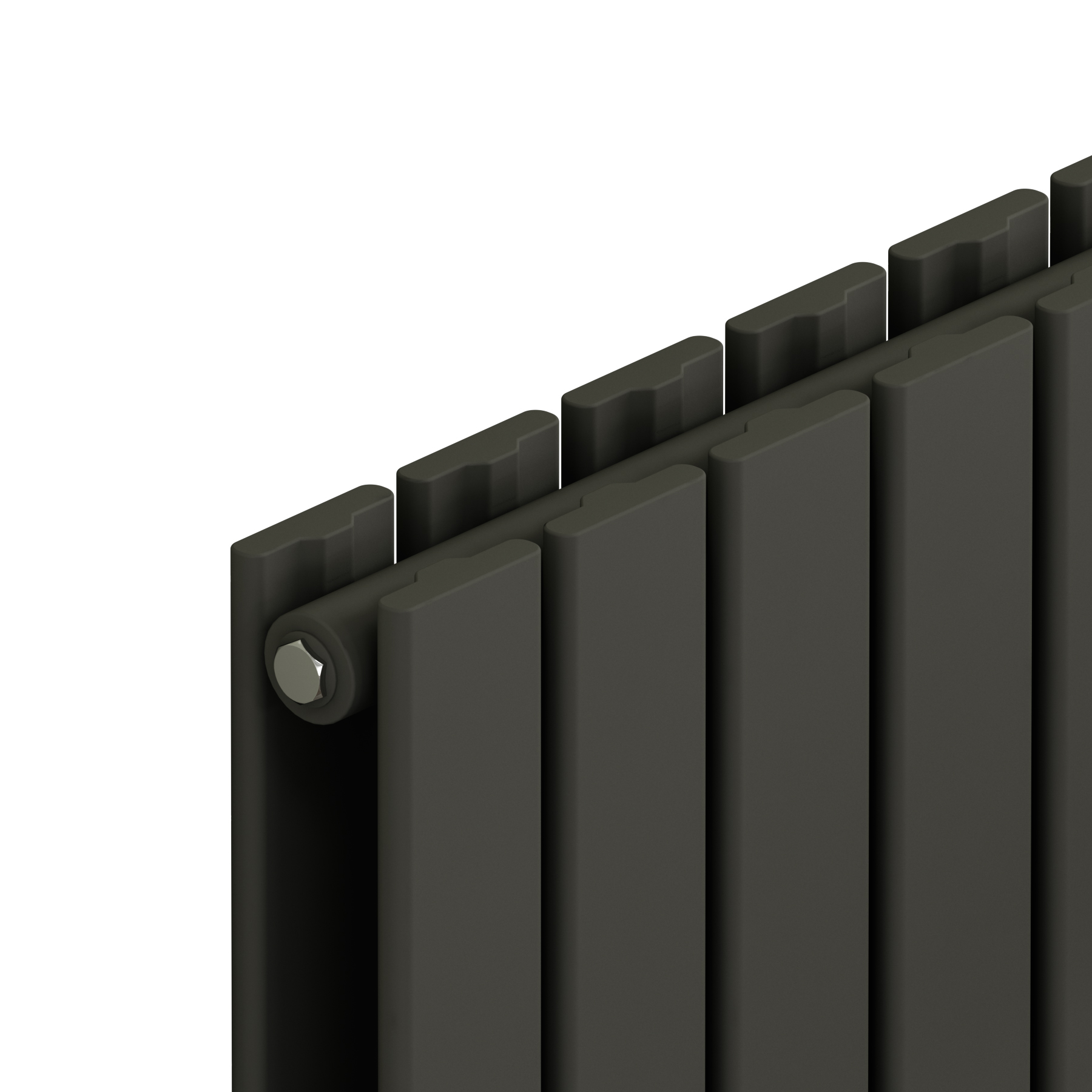 Aurexa Anthracite Vertical Designer Radiator 1600 x 544mm - Double Flat Panel