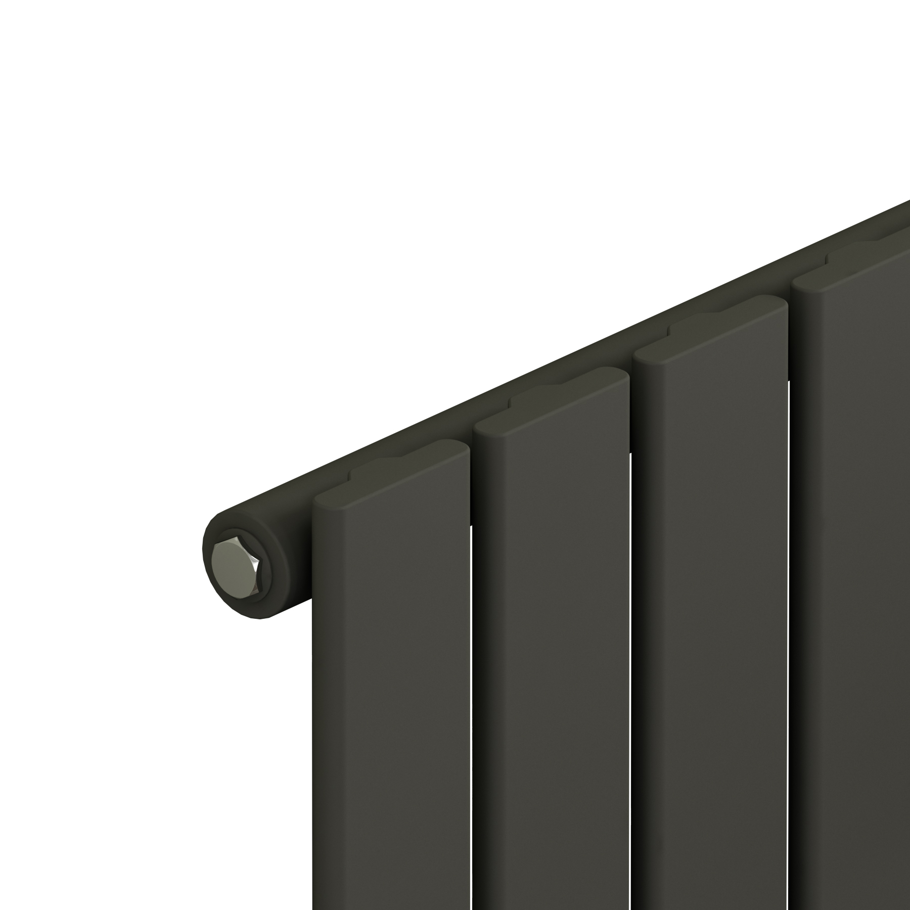 Aurexa Anthracite Vertical Designer Radiator - Single Flat Panel