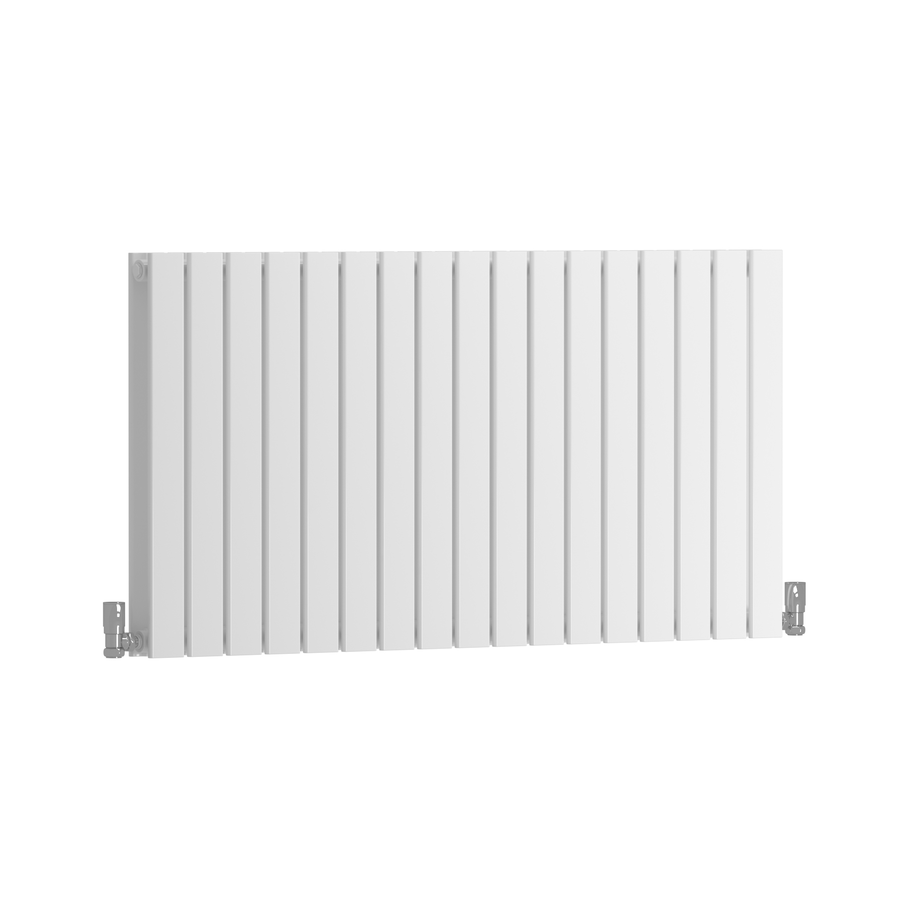Aurexa White Horizontal Designer Radiator 600 x 1156mm - Double Flat Panel