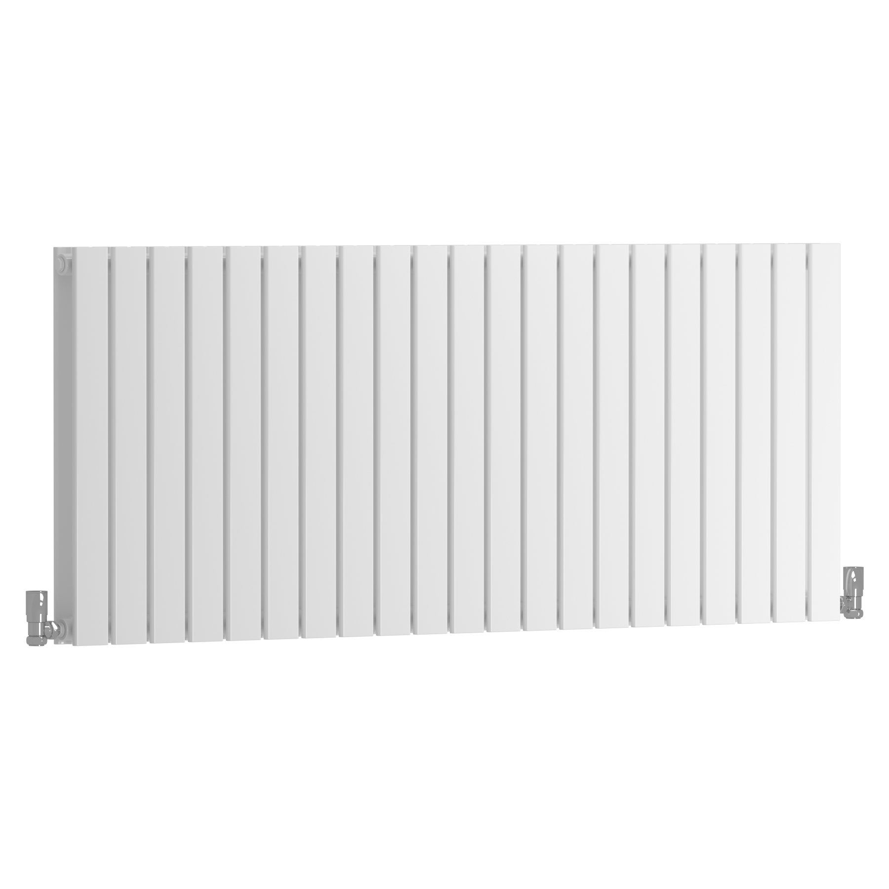 Aurexa White Horizontal Designer Radiator 600 x 1428mm - Double Flat Panel