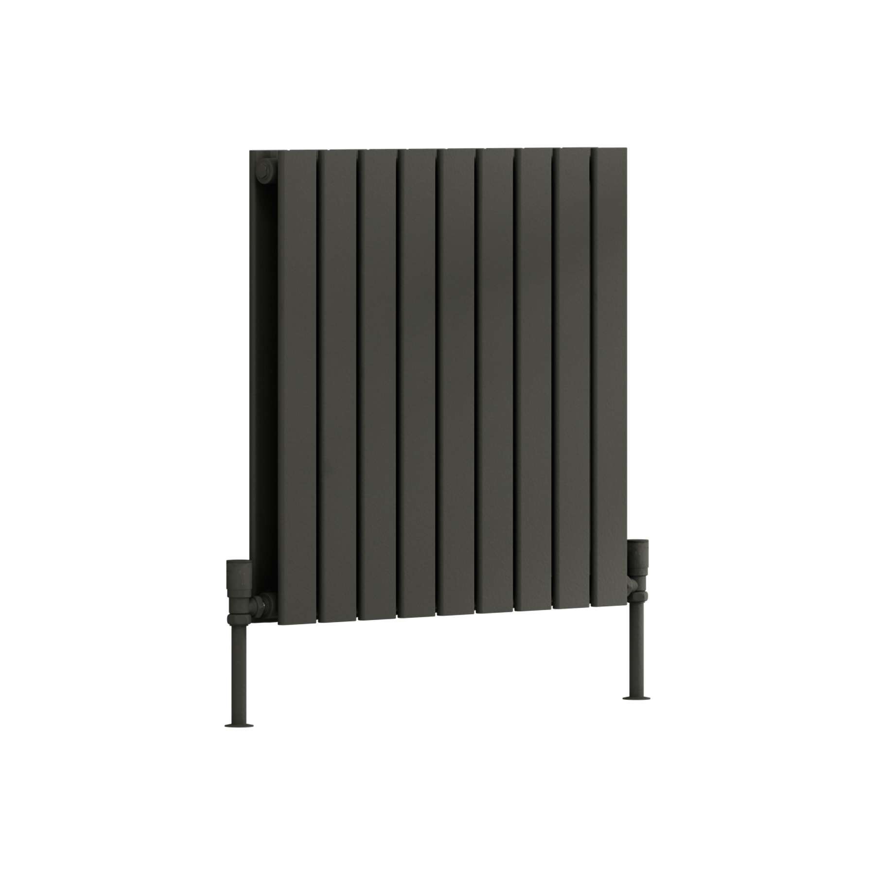 Aurexa Anthracite Horizontal Designer Radiator 600 x 612mm - Double Flat Panel
