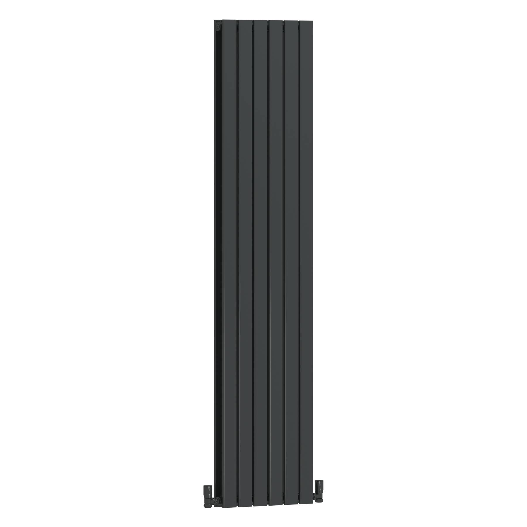 Aurexa Anthracite Vertical Designer Radiator 1800 x 408mm - Double Flat Panel