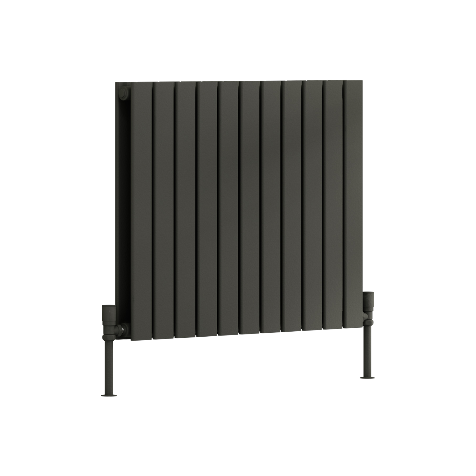 Aurexa Anthracite Horizontal Designer Radiator 600 x 748mm - Double Flat Panel