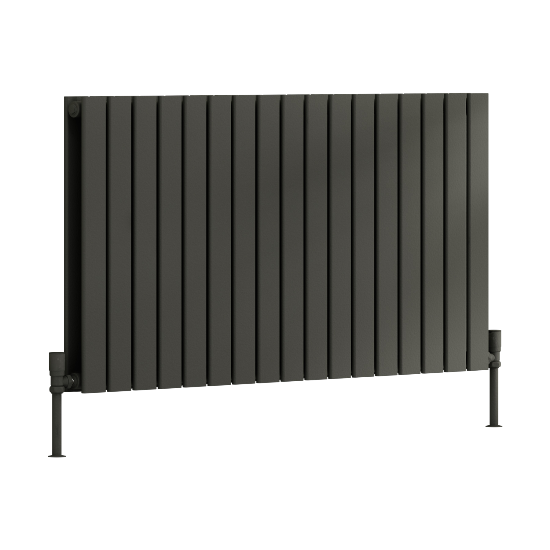 Aurexa Anthracite Horizontal Designer Radiator 600 x 1156mm - Double Flat Panel