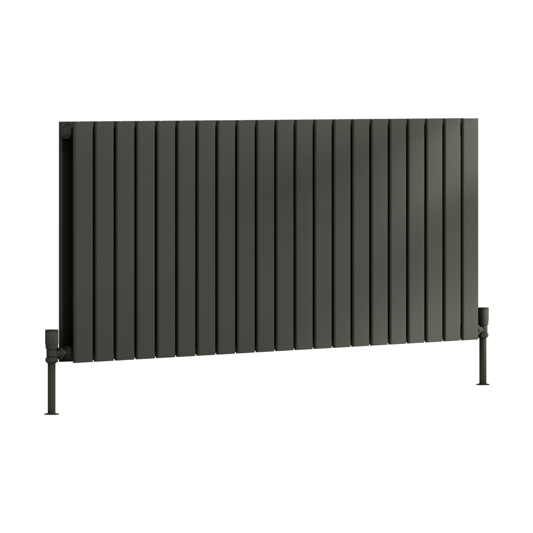 Aurexa Anthracite Horizontal Designer Radiator 600 x 1428mm - Double Flat Panel
