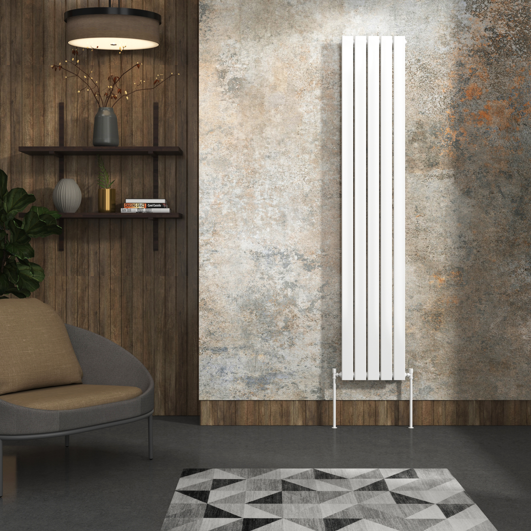 Aurexa Vertical Designer Radiator - Multiple Sizes, Colours & Panel Options