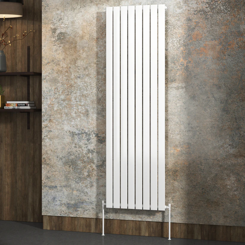 Royal Radiator Aurexa White Vertical Designer Radiator 1800 x 544mm - Single Flat ...