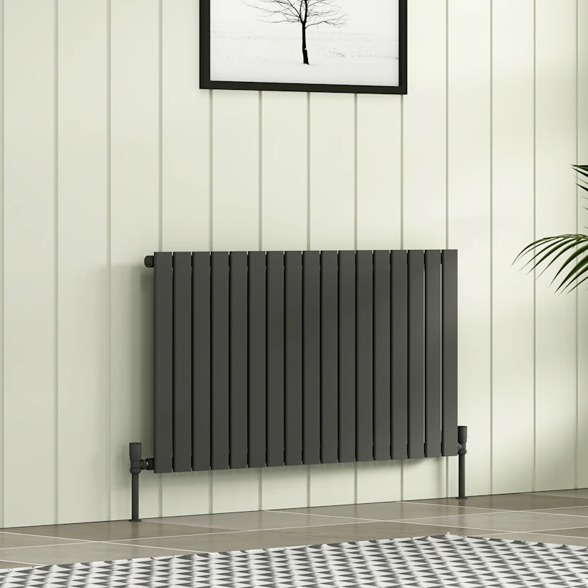 Uninteded Radiator Aurexa Anthracite Horizontal Designer Radiator 600 x 1156mm - Single ...