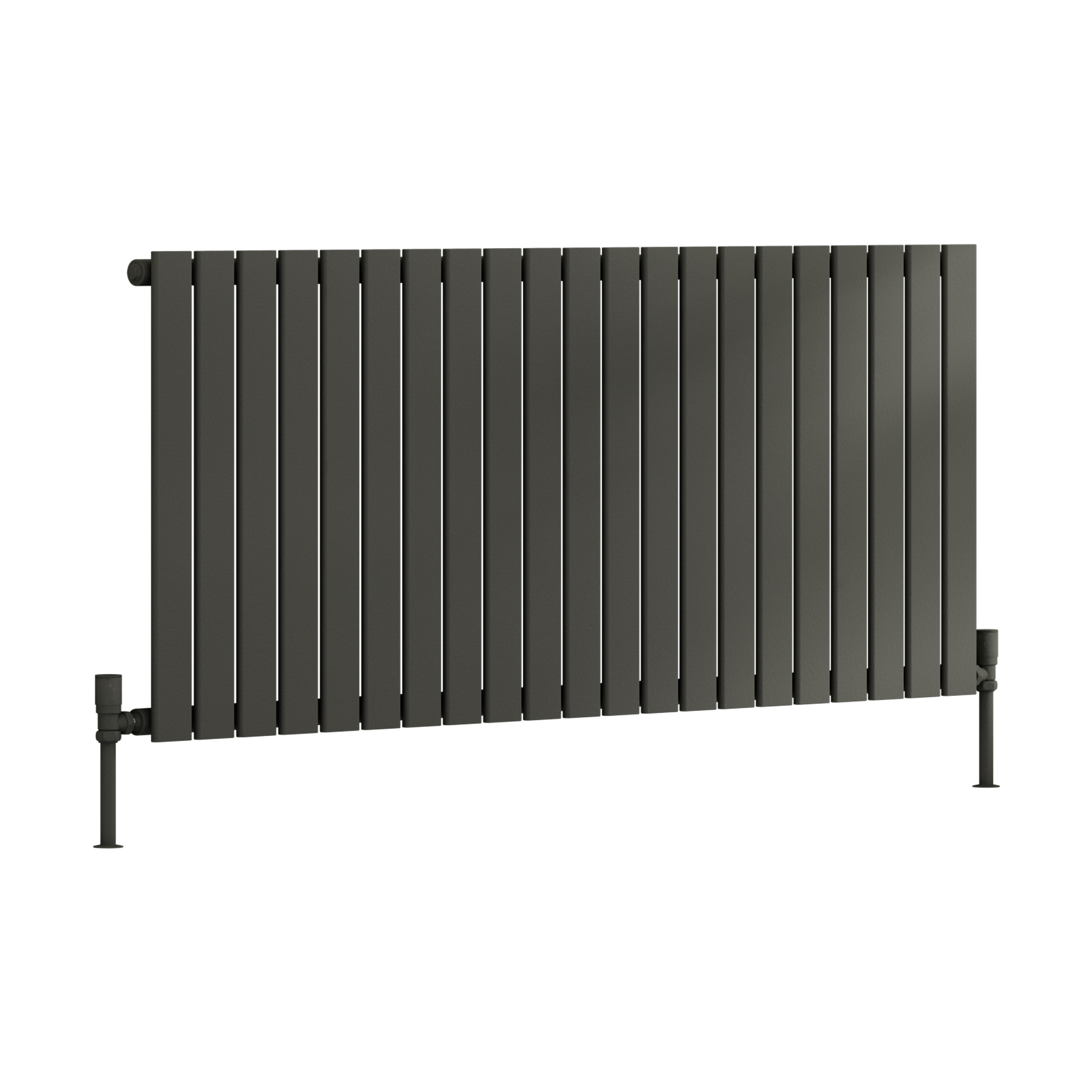 Aurexa Anthracite Horizontal Designer Radiator 600 x 1428mm - Single Flat Panel