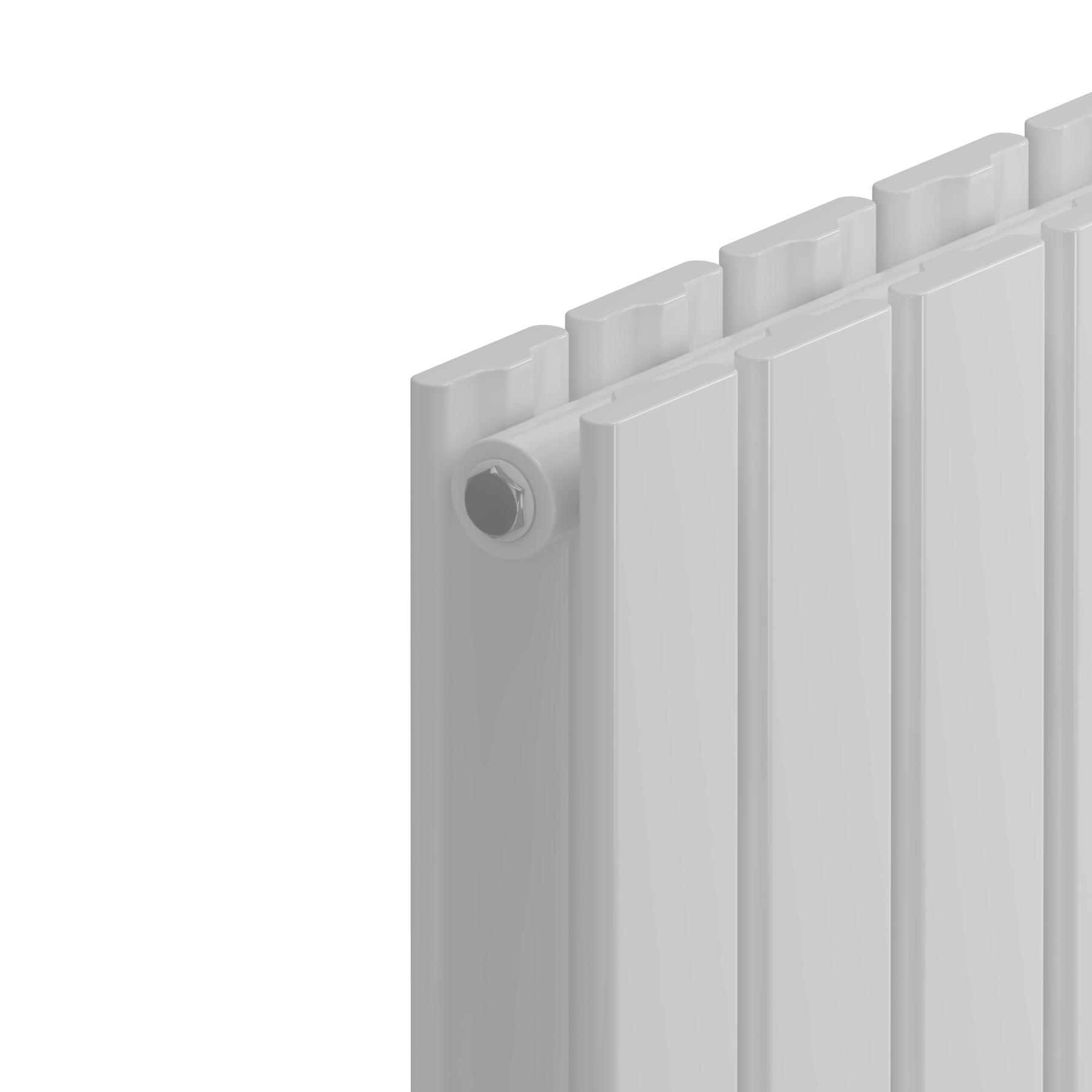 Aurexa White Vertical Designer Radiator - Double Flat Panel