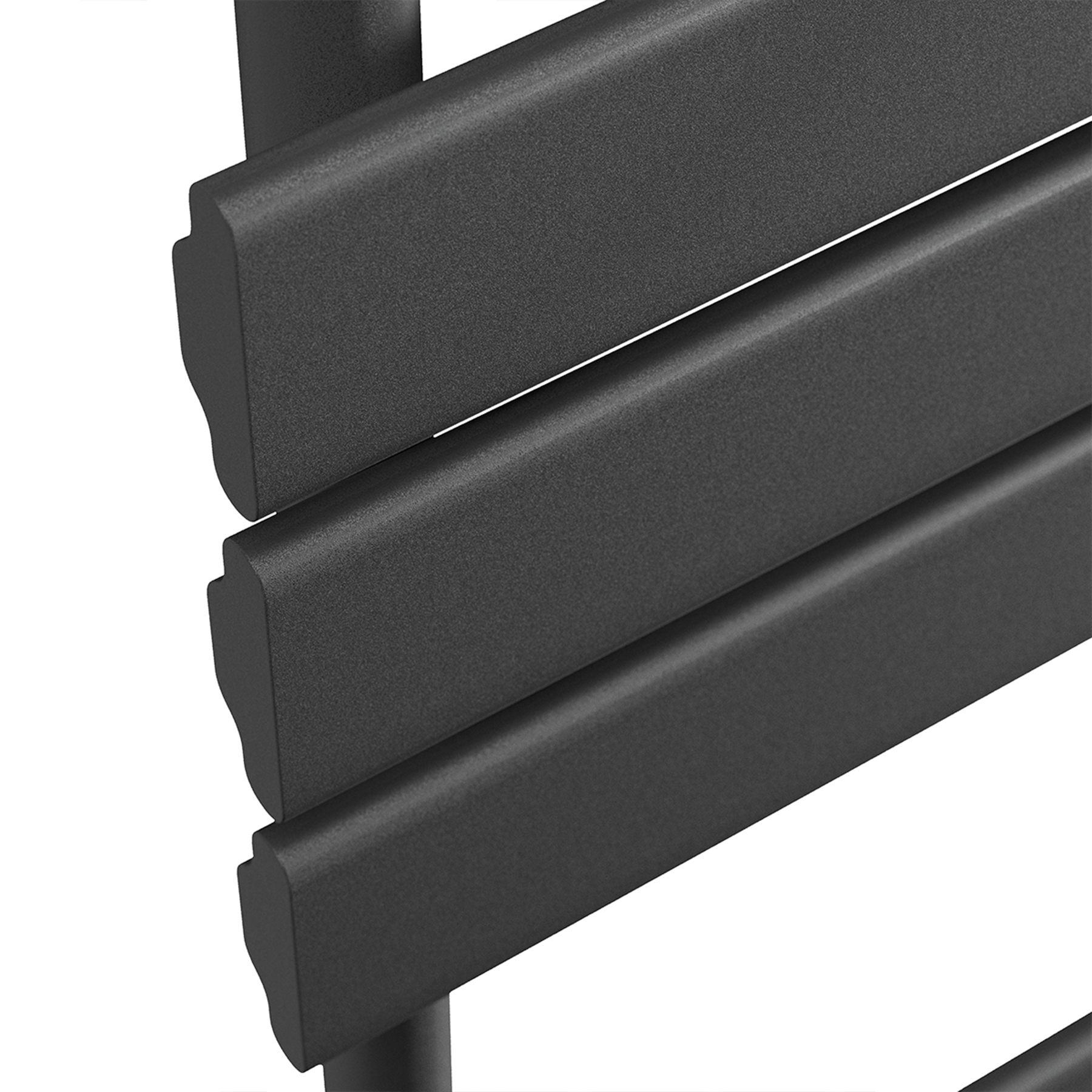 Majestic Heated Towel Rail 1600 x 600mm Straight Ladder - Matt Black