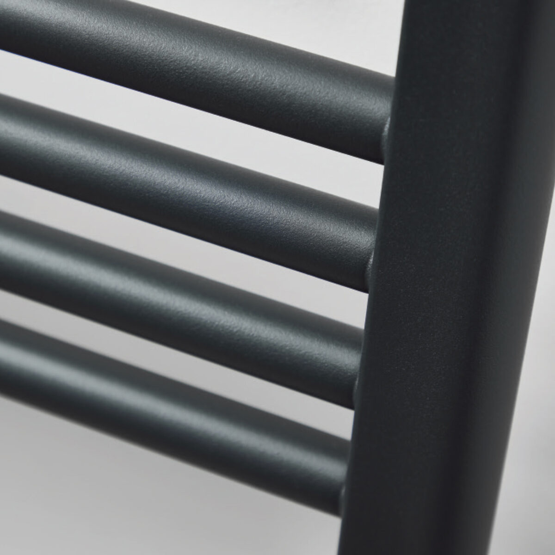 Porto Heated Towel Rail 1200 x 500mm Straight Ladder - Matt Black