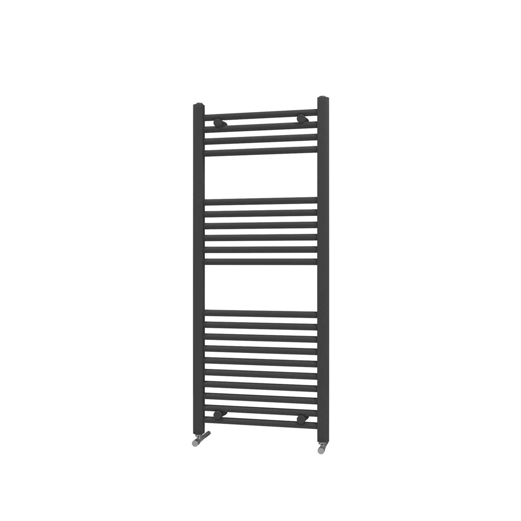 Porto Heated Towel Rail 1200 x 500mm Straight Ladder - Matt Black