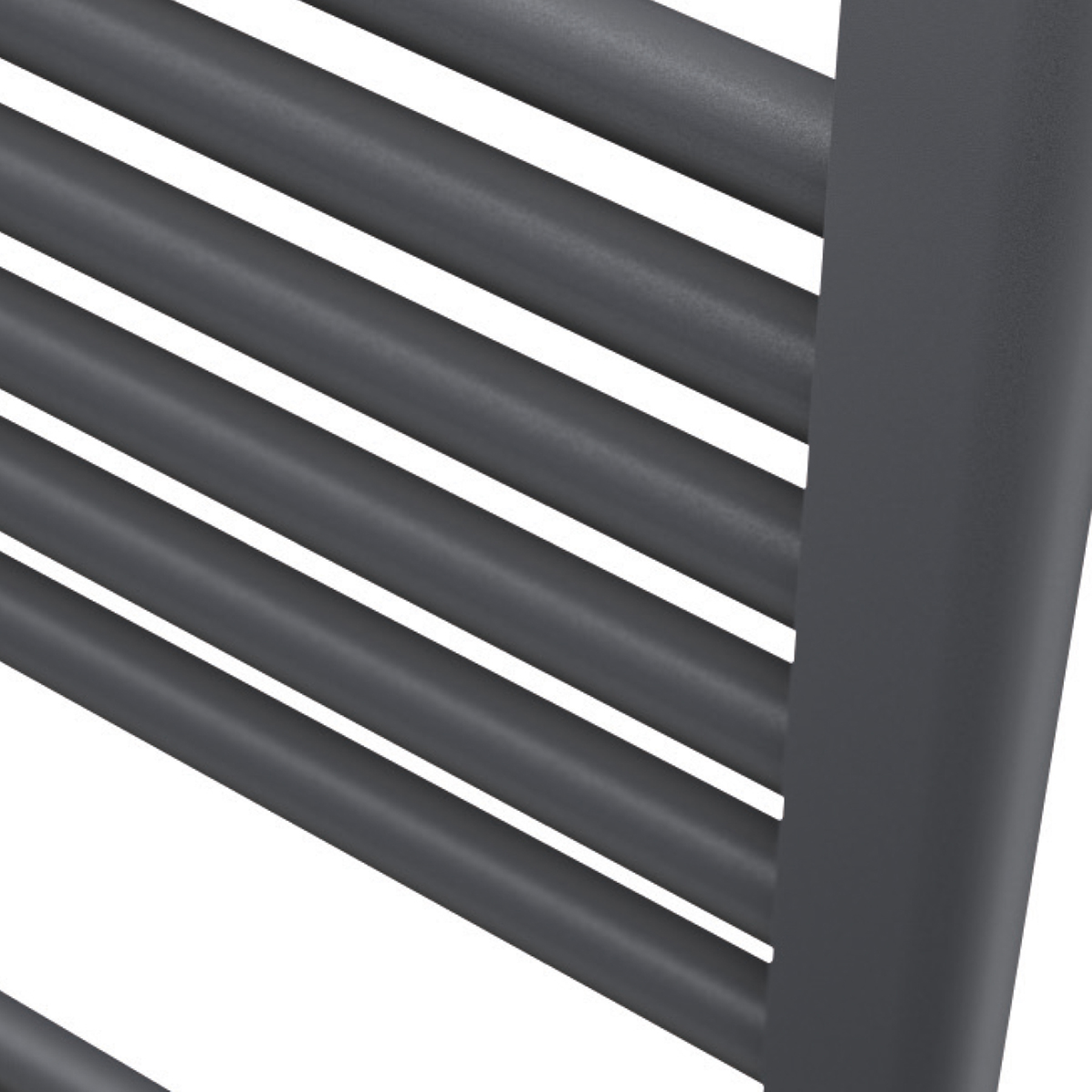 Porto Heated Towel Rails Straight Ladder Matt Black - Multiple Sizes
