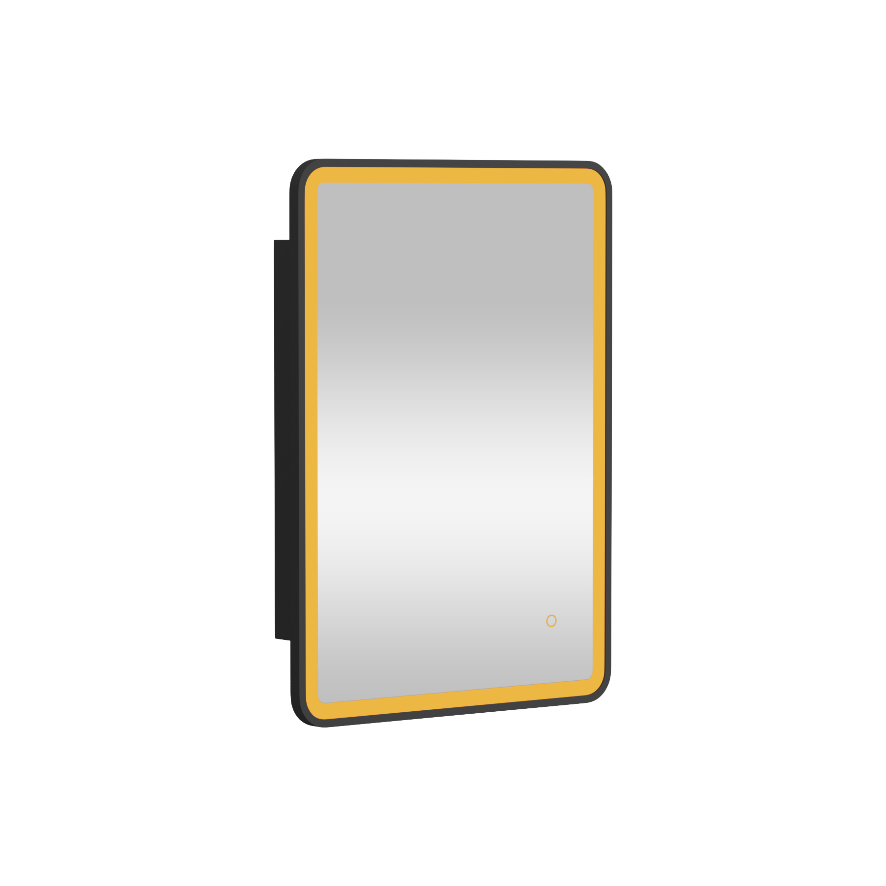 Avenza Matt Black Frontlit LED Cabinet Illuminated Mirror with Demister Pad & Touch Sensor