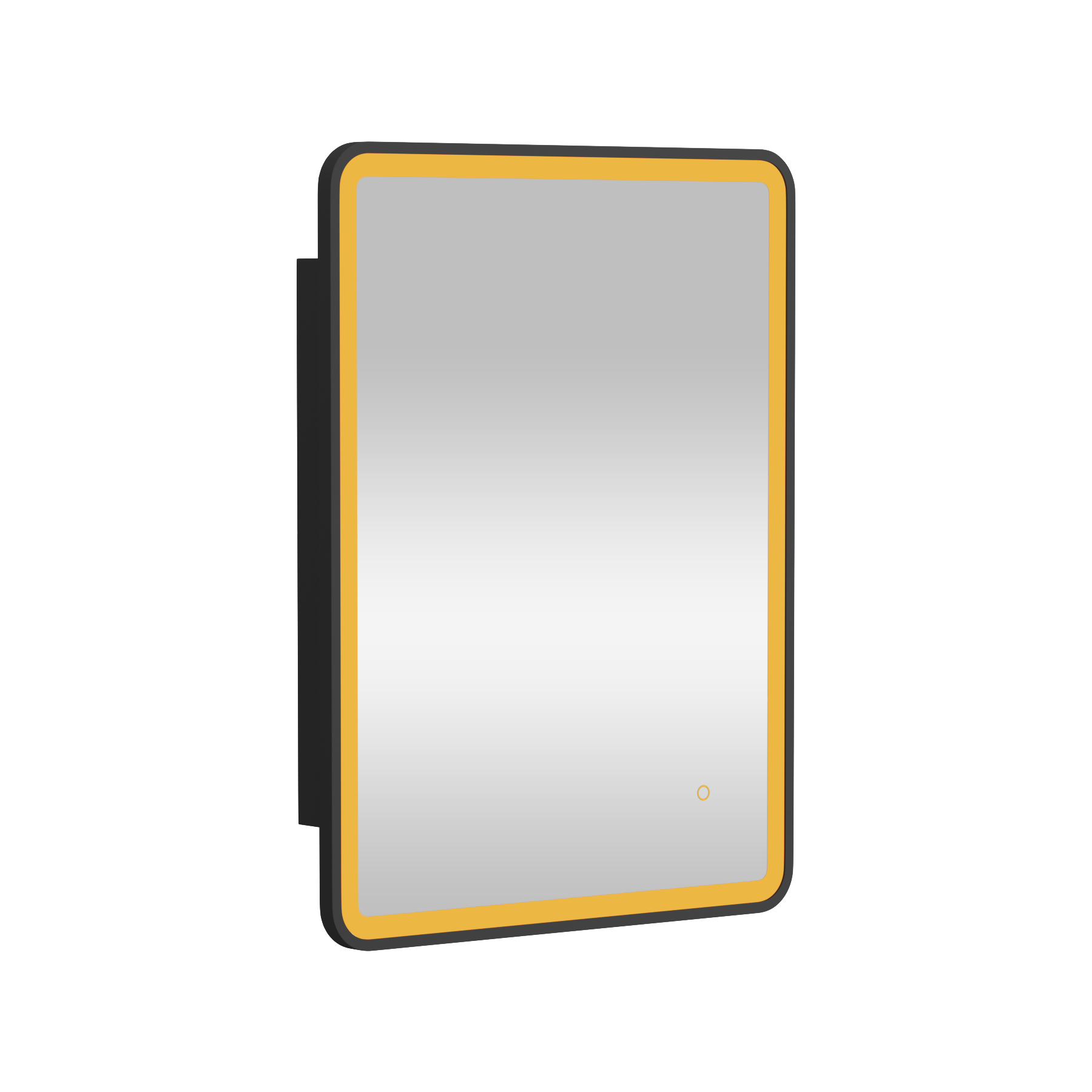 Avenza Matt Black Frontlit LED Cabinet Illuminated Mirror with Demister Pad & Touch Sensor