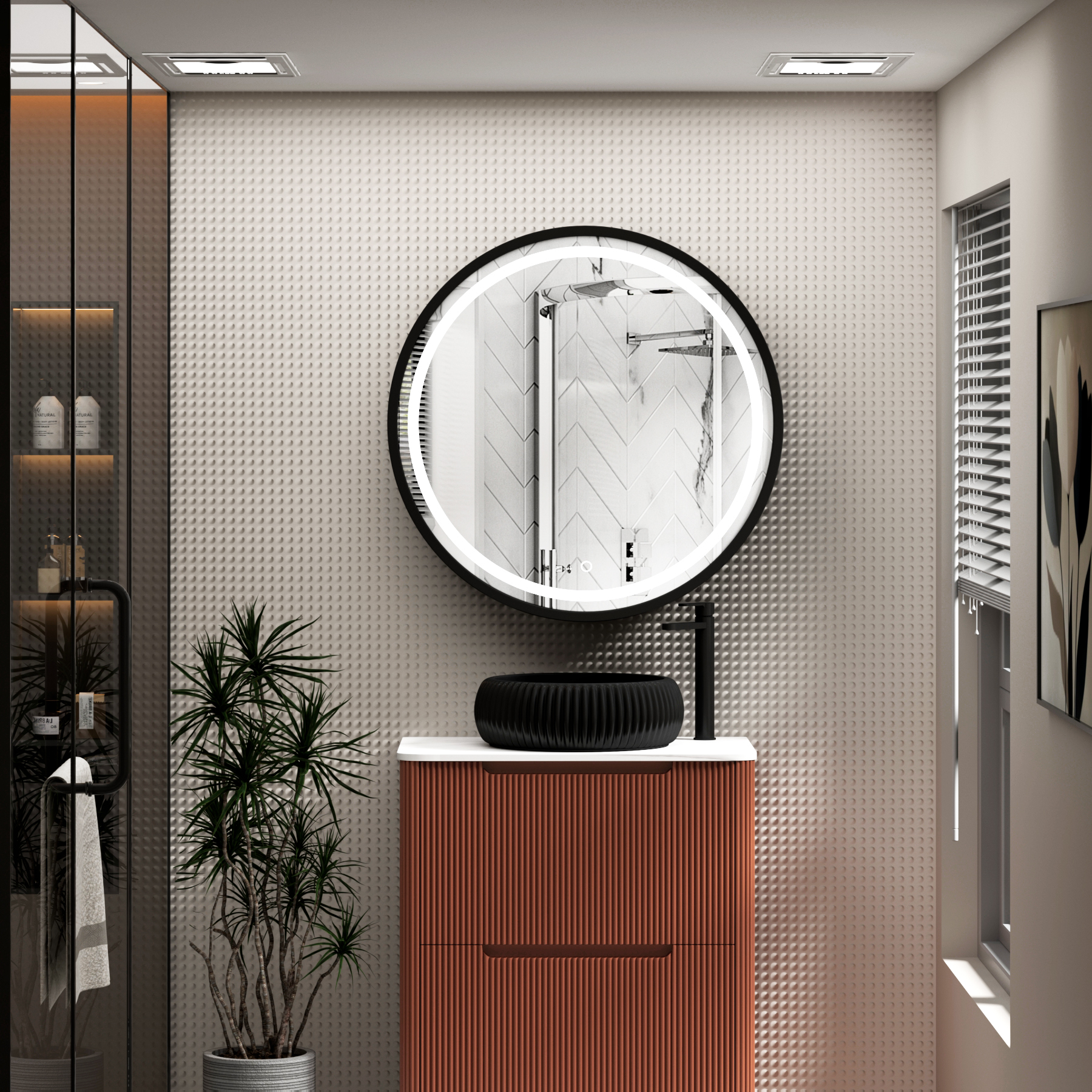 Avenza Frontlit LED Cabinet Illuminated Framed Mirror with Demister Pad & Touch Sensor - Multiple Colours & Sizes