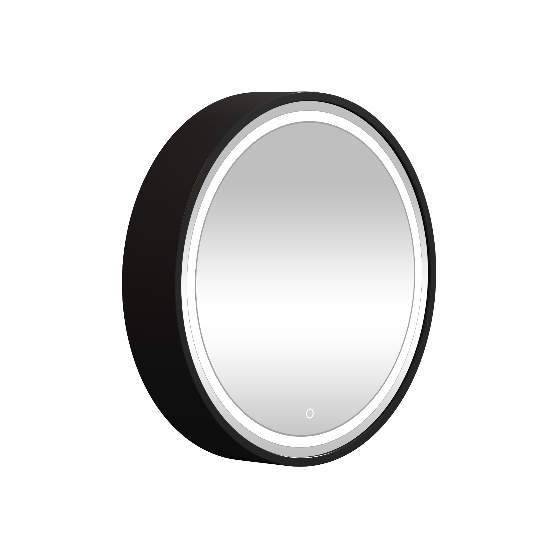 Avenza 800 x 800mm Matt Black Frontlit LED Cabinet Illuminated Mirror with Demister Pad & Touch Sensor