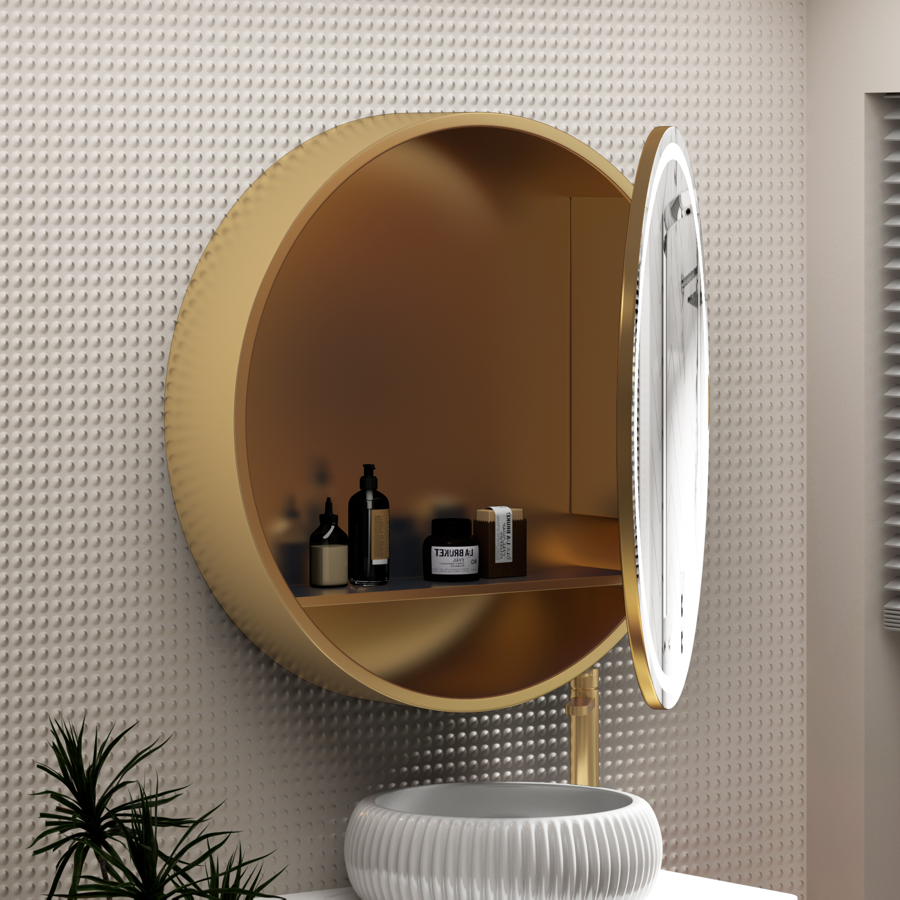 Avenza Frontlit LED Cabinet Illuminated Framed Mirror with Demister Pad & Touch Sensor - Multiple Colours & Sizes