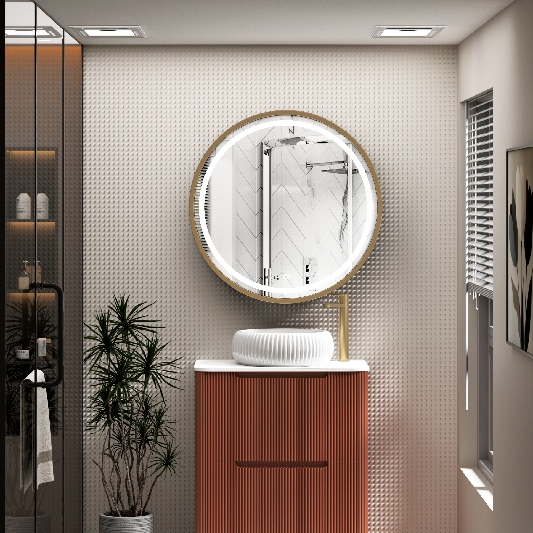 Avenza Frontlit LED Cabinet Illuminated Framed Mirror with Demister Pad & Touch Sensor - Multiple Colours & Sizes
