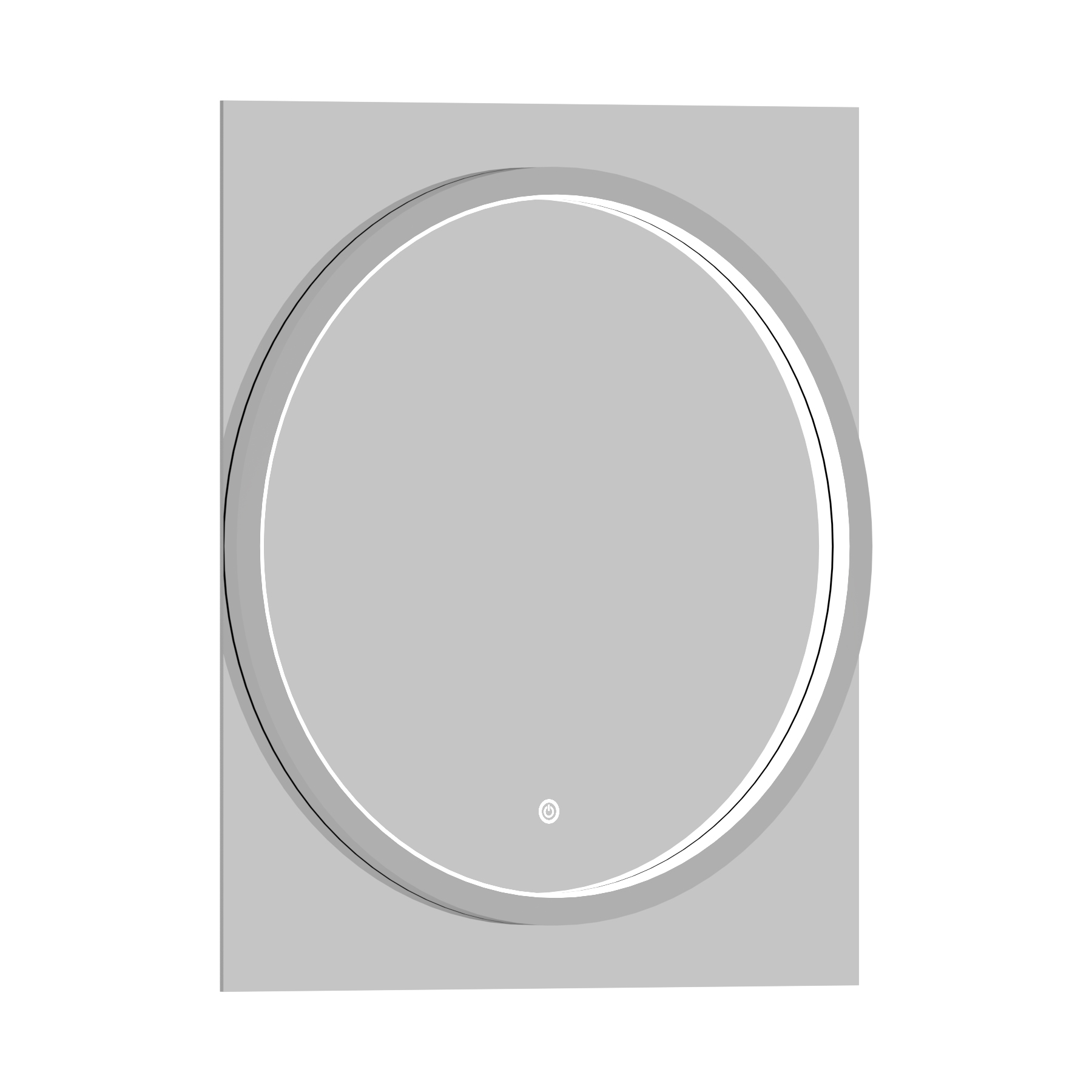 Monaco 600 x 700mm LED Illuminated Chrome Frame Bathroom Mirror 