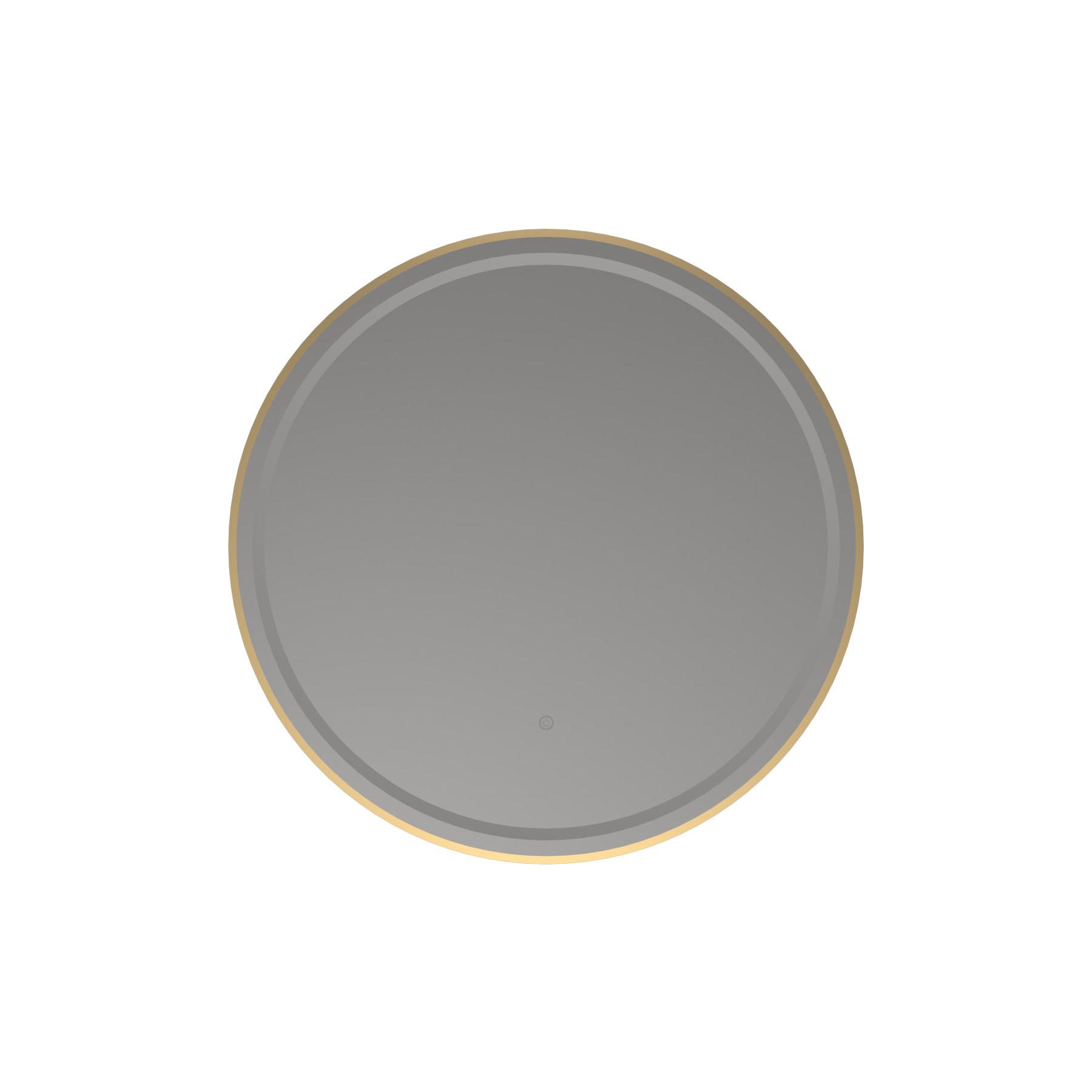 Capri 800 x 800mm Round Front Lit LED Framed Mirror with Demister 