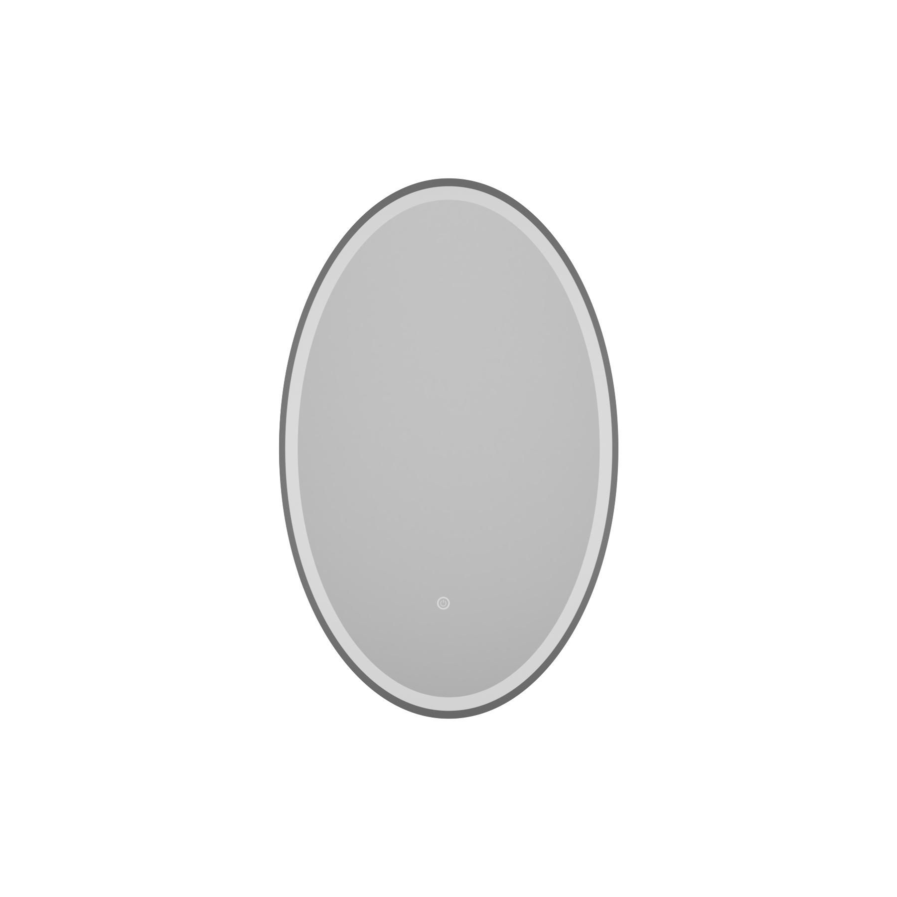 Capri 500 x 800mm Oval LED Illuminated Framed Mirror with Demister  