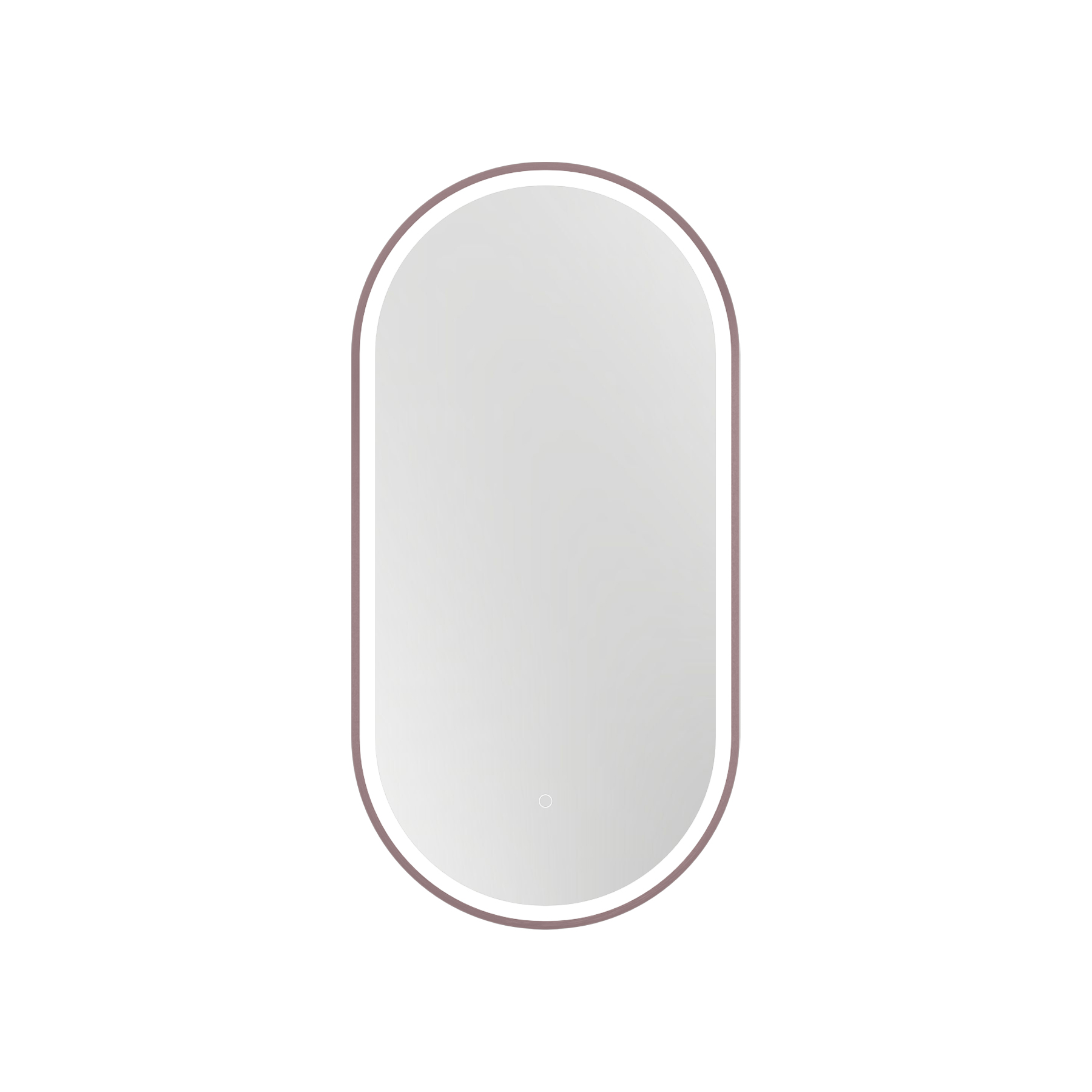 Elite 450 x 900mm Brushed Bronze Frontlit LED Illuminated Framed Capsule Mirror with Demister Pad & Touch Sensor