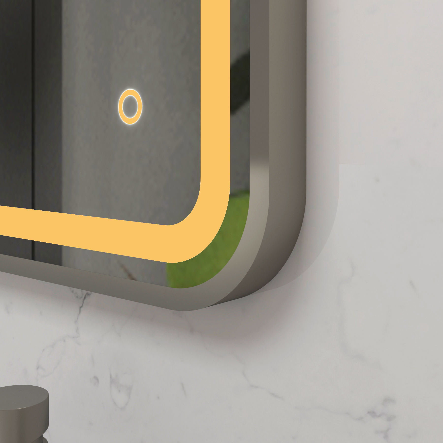 Luna Frontlit LED Framed Illuminated  Bathroom Mirror with Demister Pad & Touch Sensor - Multiple Colours & Sizes