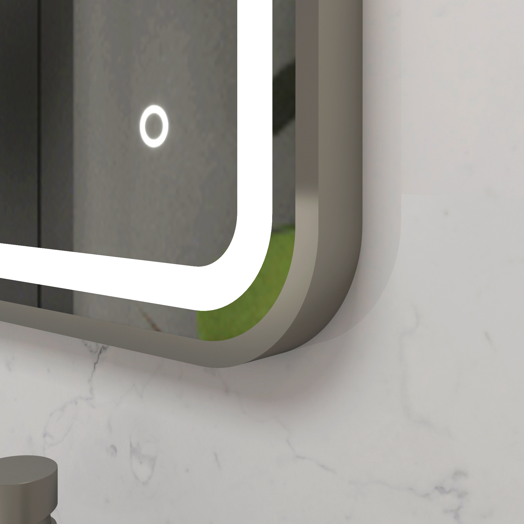 Luna Frontlit LED Framed Illuminated  Bathroom Mirror with Demister Pad & Touch Sensor - Multiple Colours & Sizes