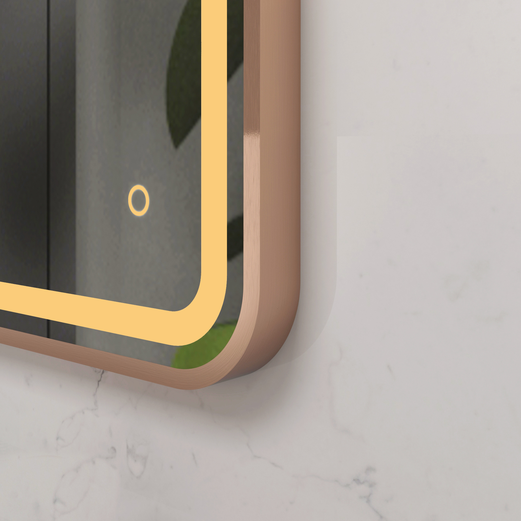 Luna Frontlit LED Framed Illuminated  Bathroom Mirror with Demister Pad & Touch Sensor - Multiple Colours & Sizes