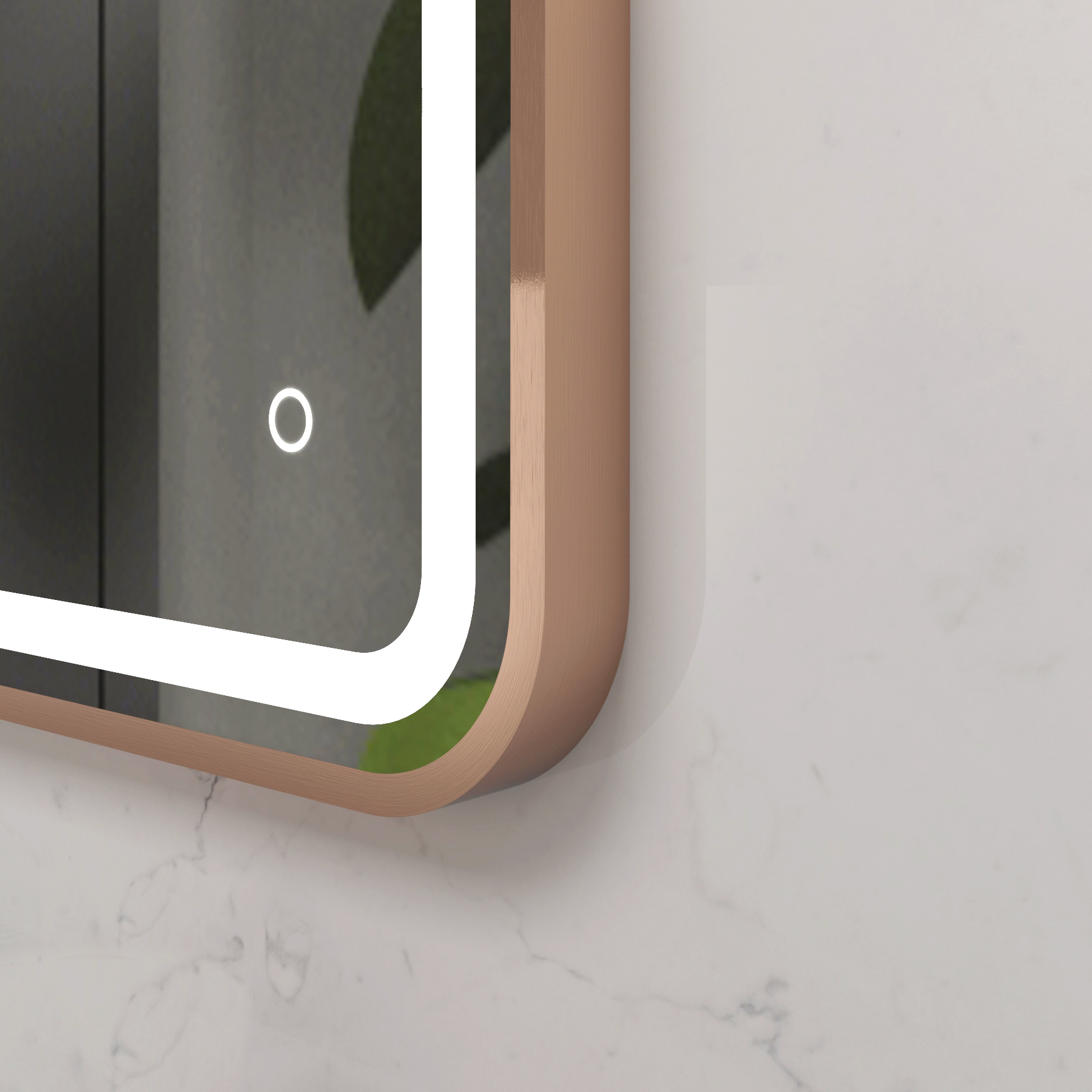Luna Frontlit LED Framed Illuminated  Bathroom Mirror with Demister Pad & Touch Sensor - Multiple Colours & Sizes