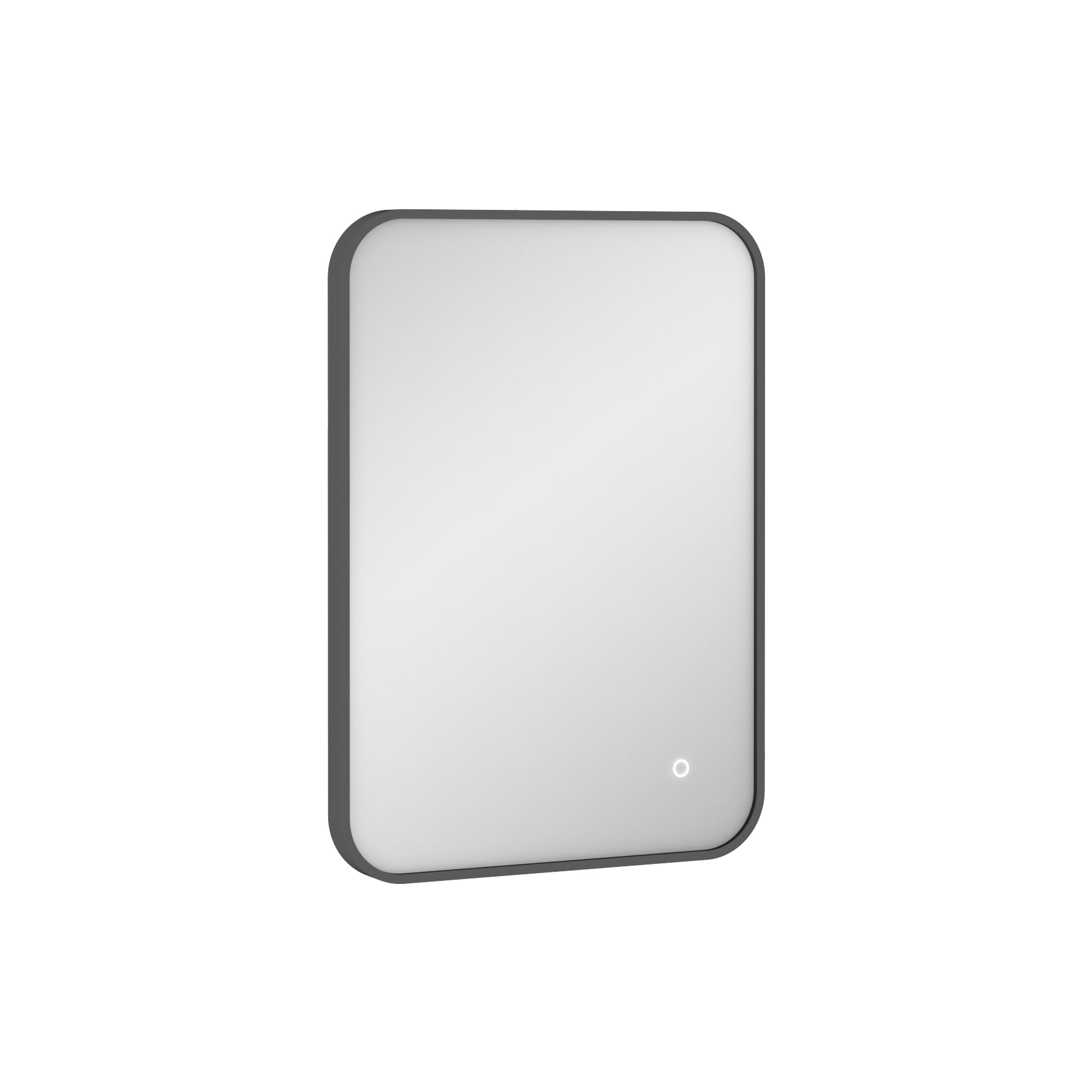 Luton Matt Black Backlit Framed LED Illuminated Rectangular Bathroom Mirror with Touch Sensor & Anti-Fog