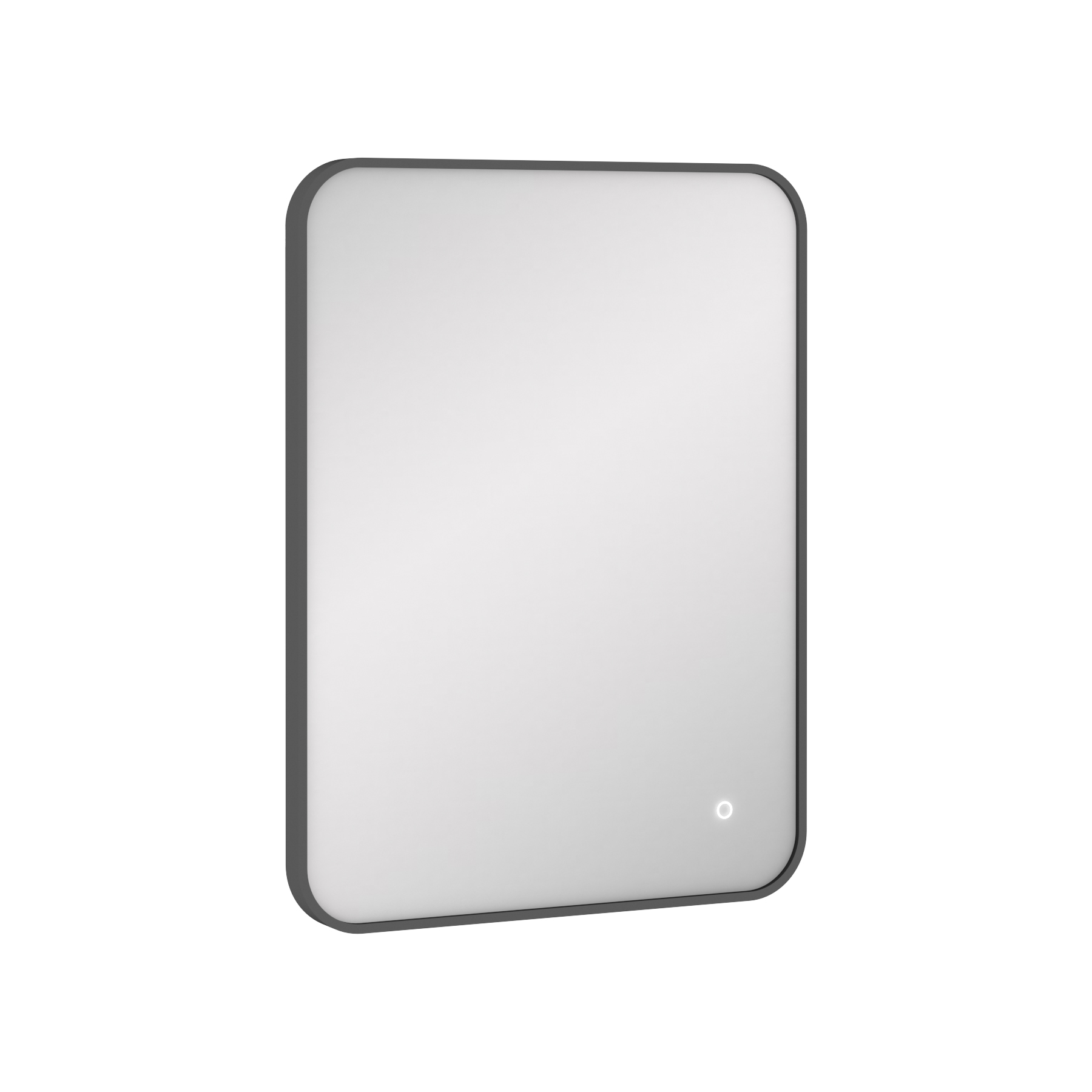 Luton Matt Black Backlit Framed LED Illuminated Rectangular Bathroom Mirror with Touch Sensor & Anti-Fog