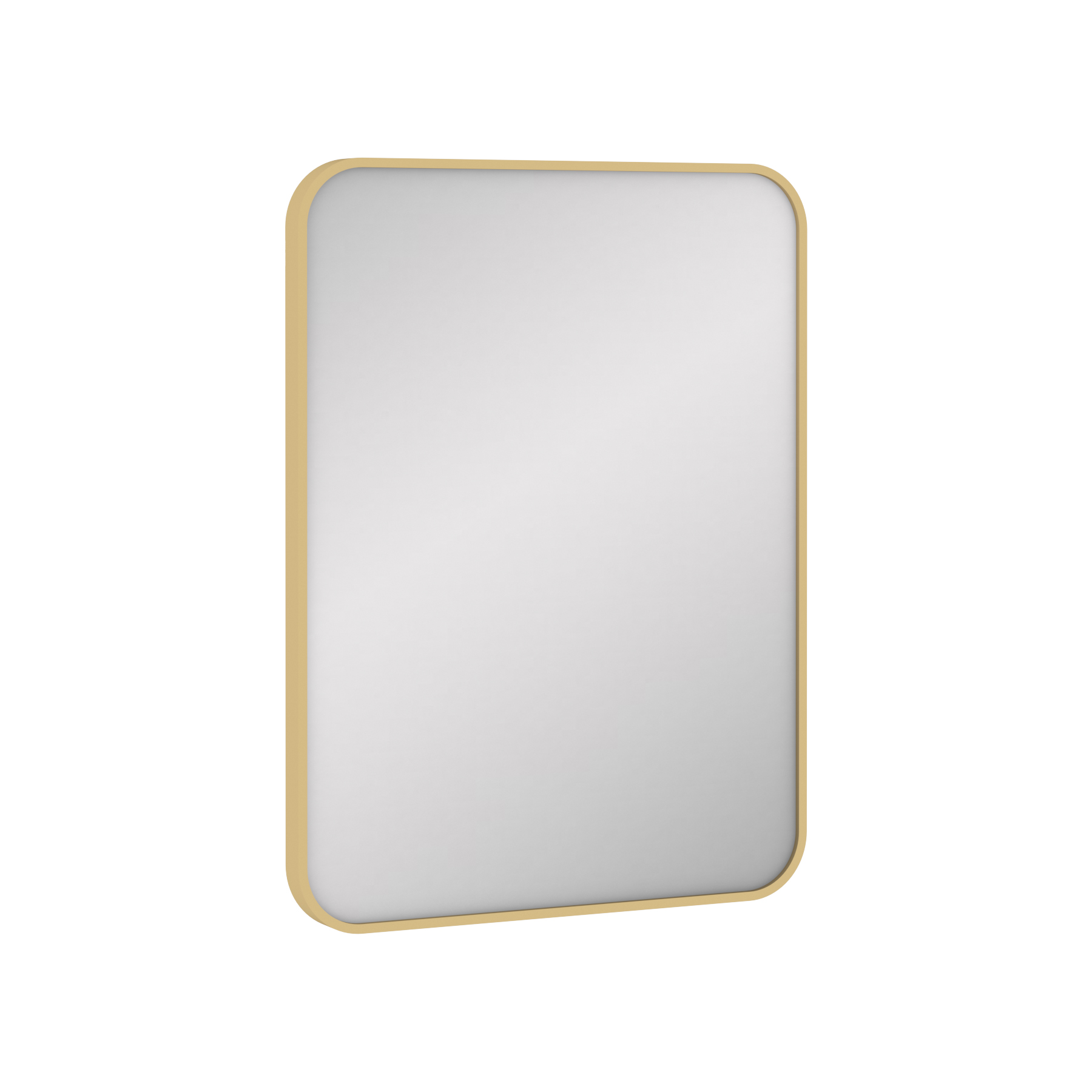 Elmore Brushed Brass Framed Bathroom Mirror Rectangular Minimalist Design