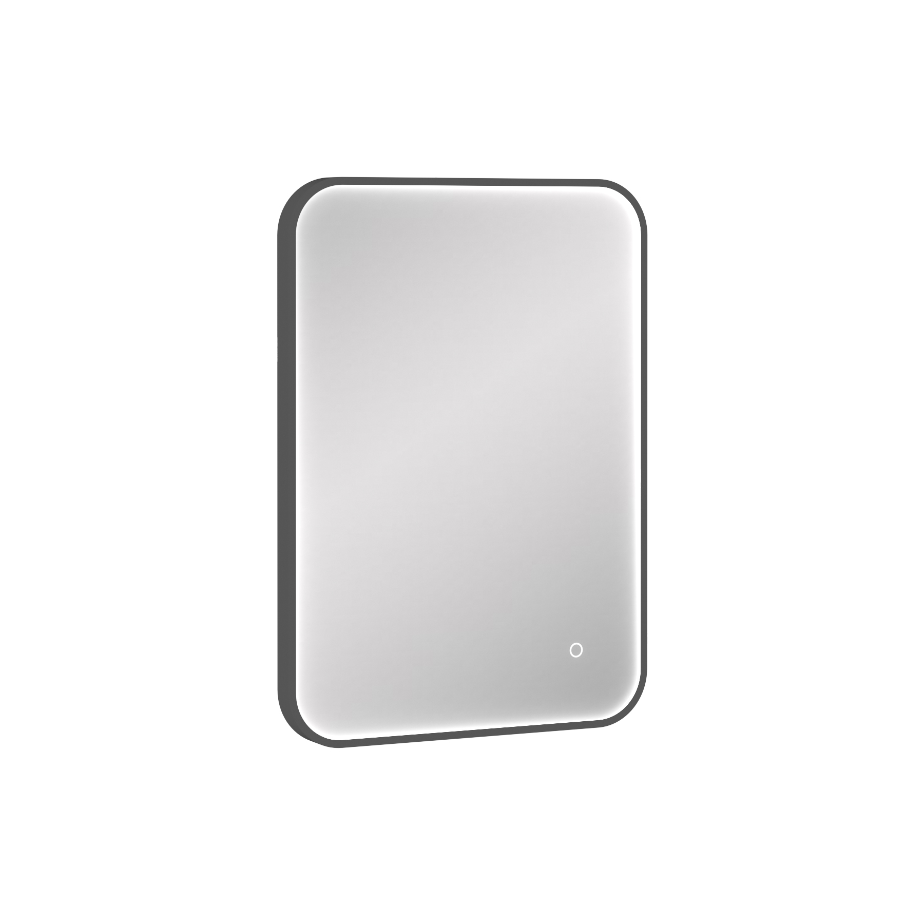 Luxor 500 x 700mm Matt Black Framed Rectangular Mirror Within Frame LED, Touch Sensor & Demister Pad