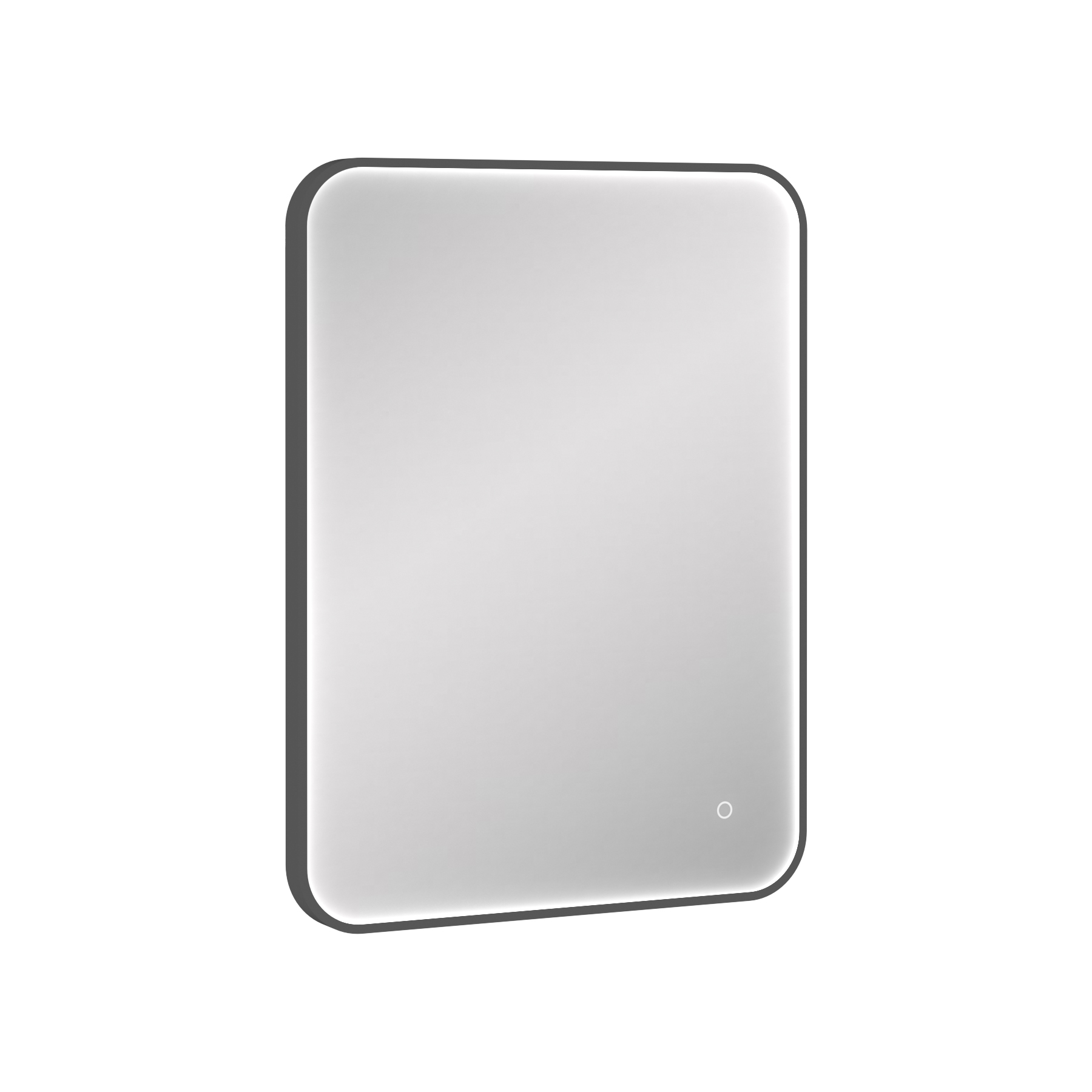 Luxor 600 x 800mm Matt Black Framed Rectangular Mirror Within Frame LED, Touch Sensor & Demister Pad