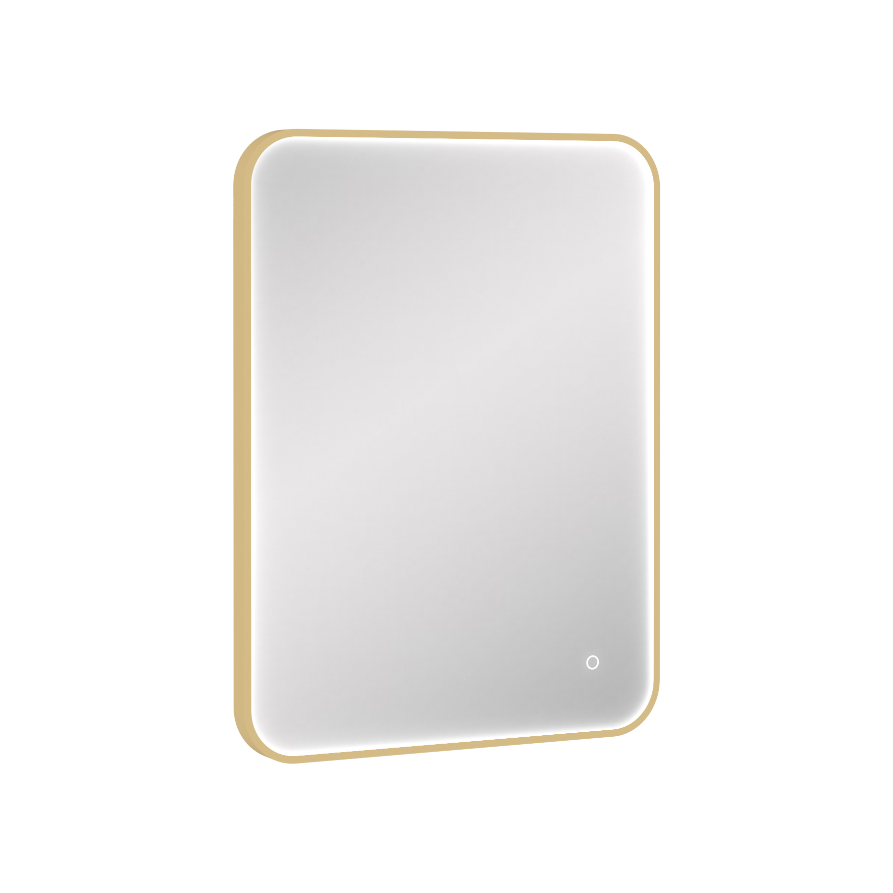 Luxor 600 x 800mm Brushed Brass Framed Rectangular Mirror Within Frame LED, Touch Sensor & Demister Pad