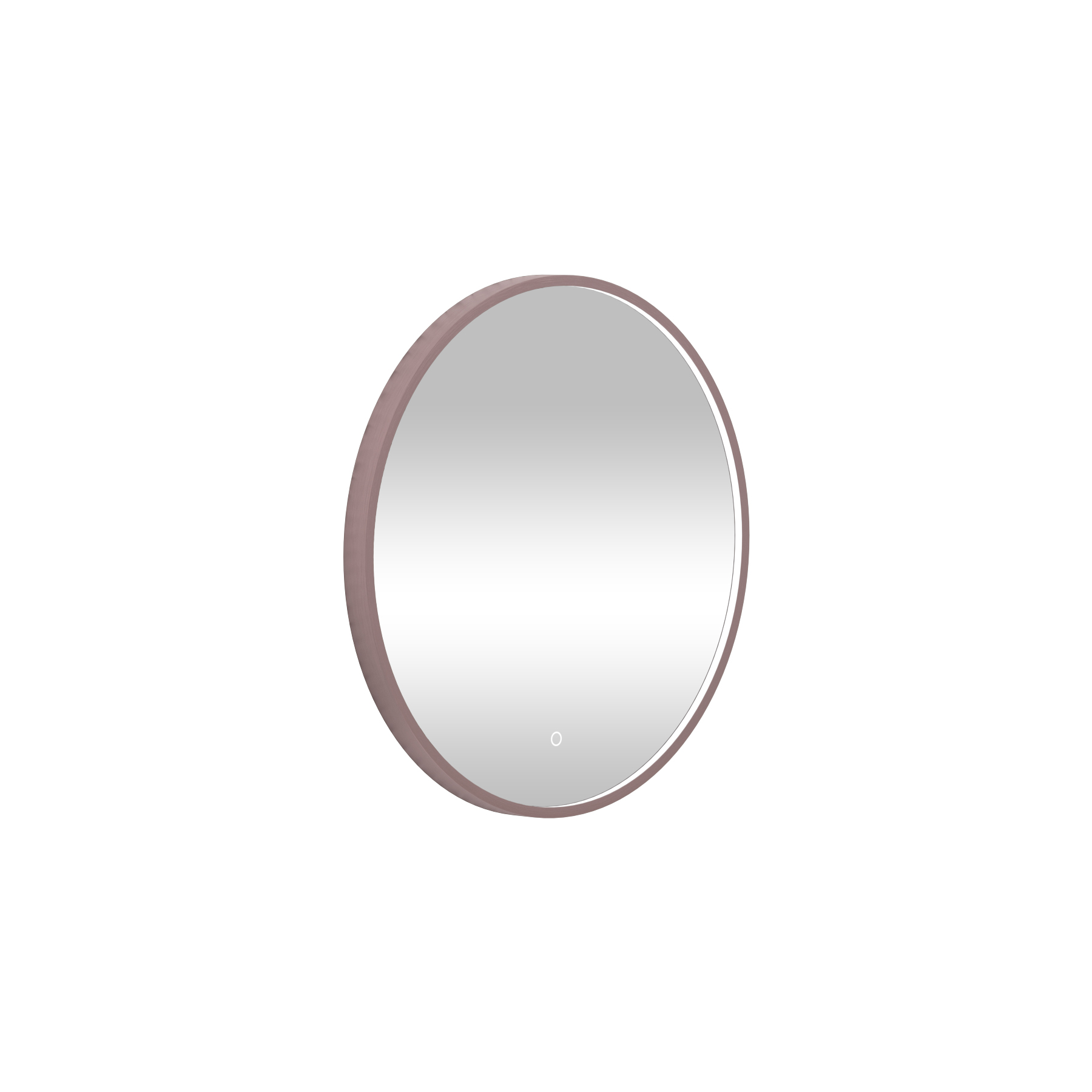 Luxor 600 x 600mm Brushed Bronze Round Framed Mirror Within Frame LED, Touch Sensor & Demister Pad
