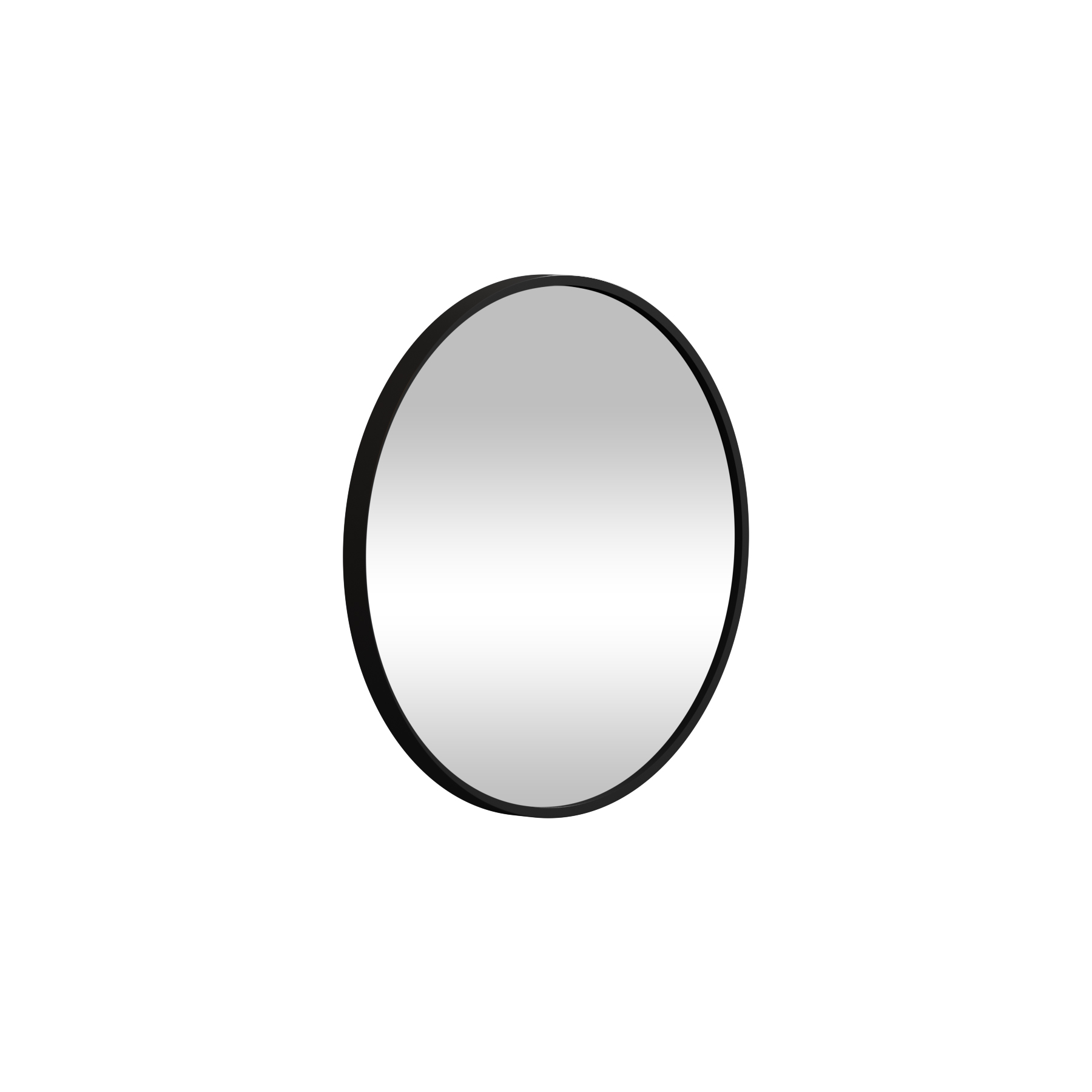 Elmore Matt Black Aluminum Framed Bathroom Mirror Round Minimalist Design 