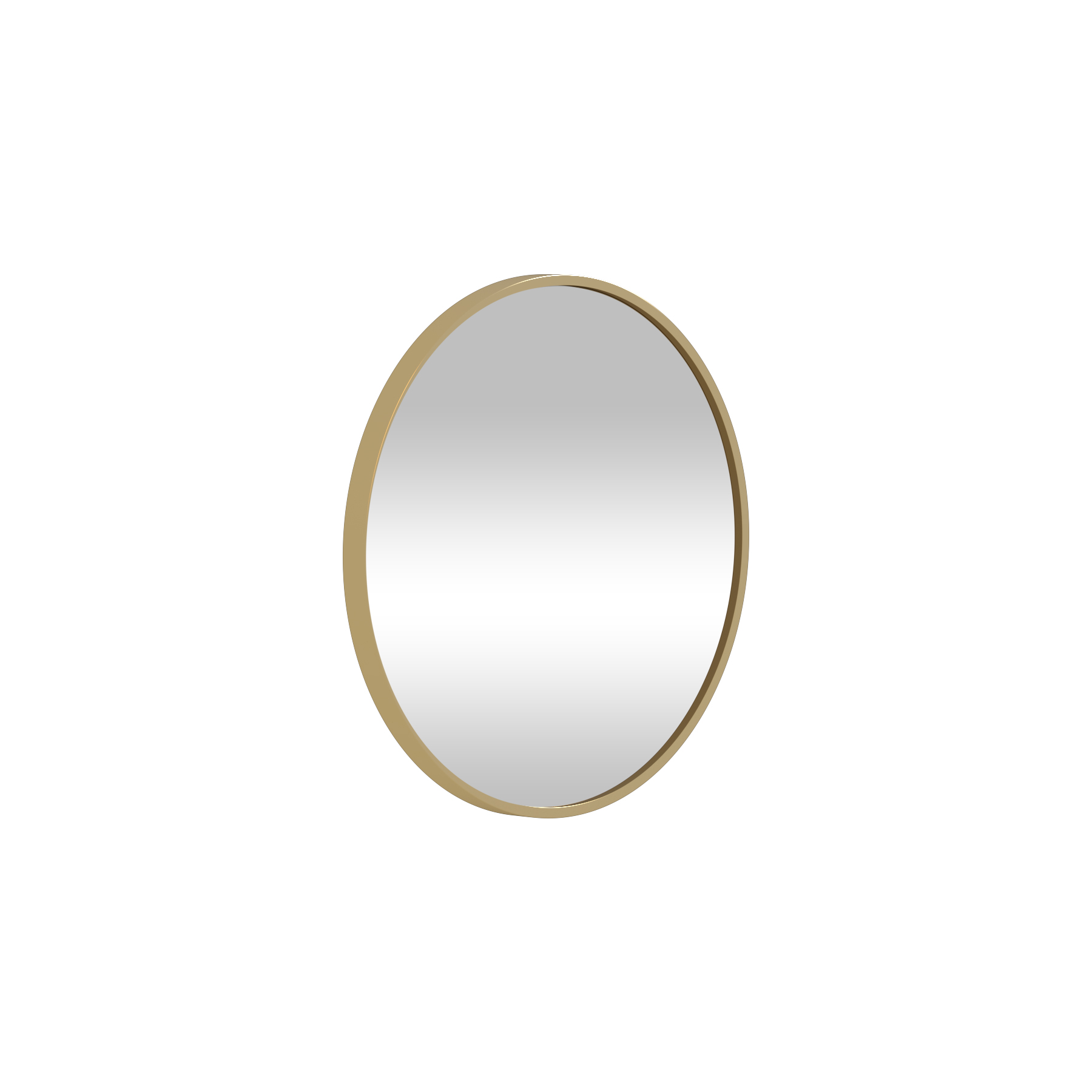 Elmore 600 x 600mm Brushed Brass Aluminum Framed Bathroom Mirror Round Minimalist Design